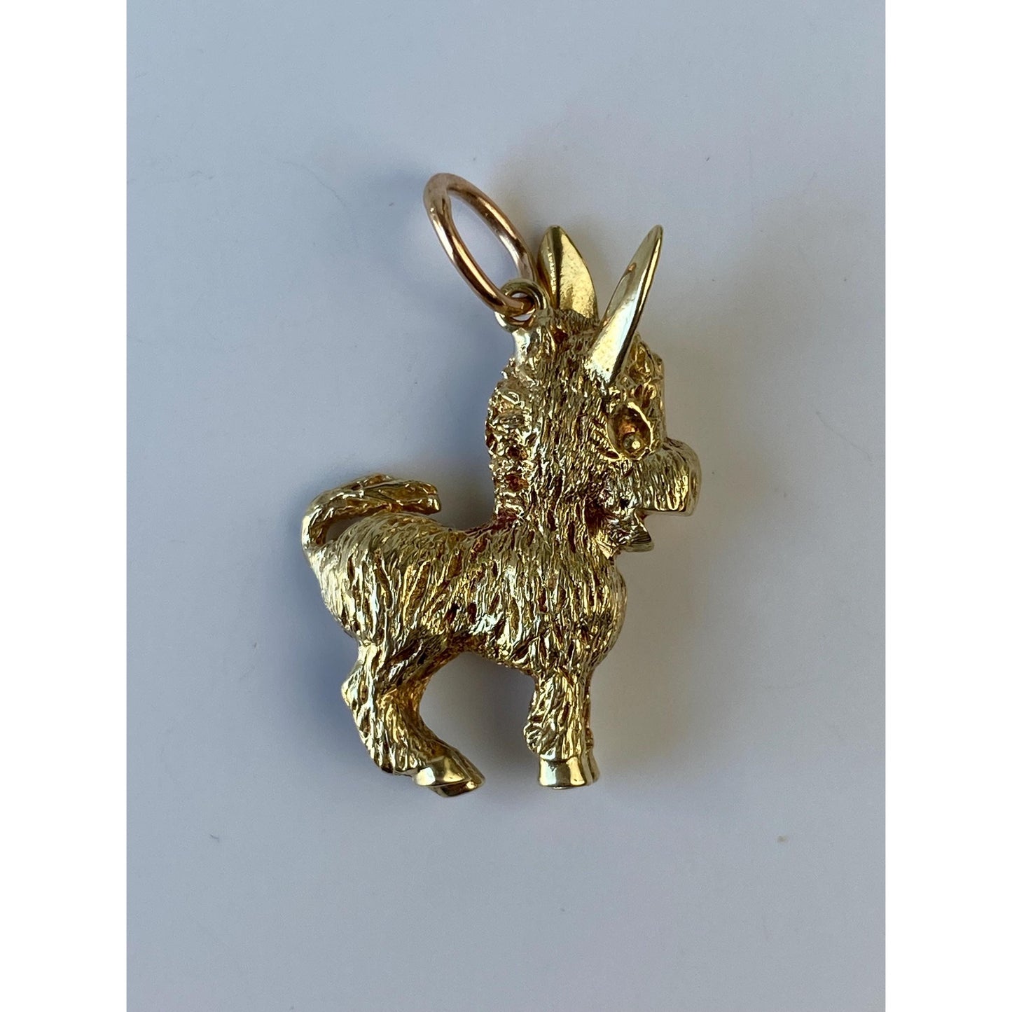 Vintage Solid 14k Yellow Gold Donkey Burro Charm