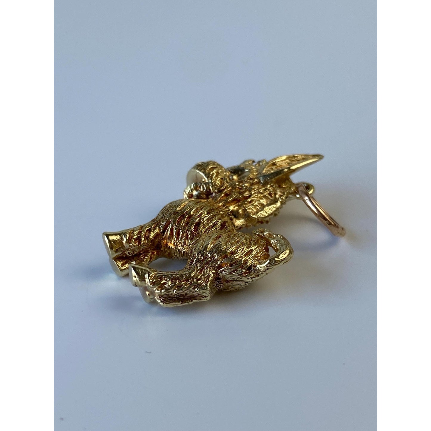 Vintage Solid 14k Yellow Gold Donkey Burro Charm