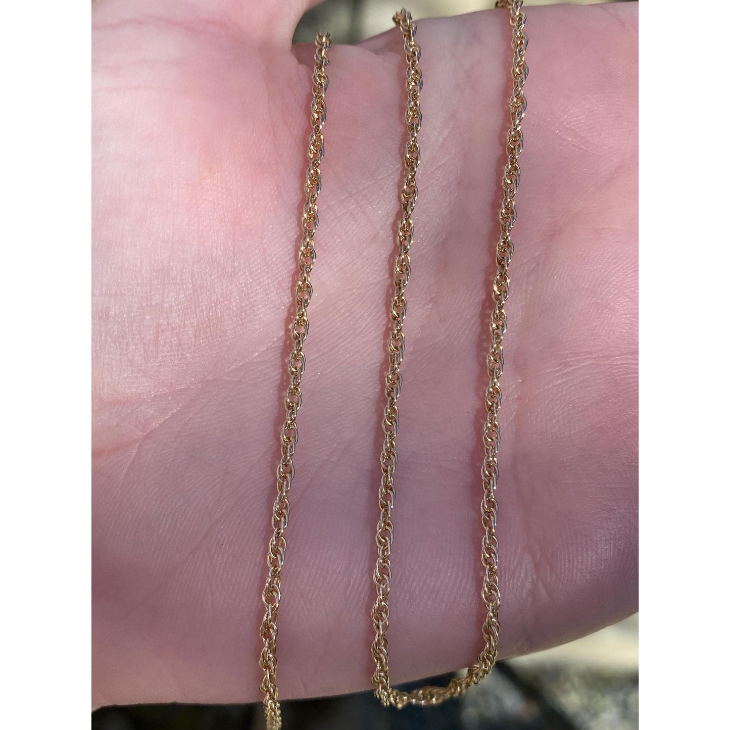 Vintage Solid 14k Yellow Gold Chain Necklace - 18.5 inches