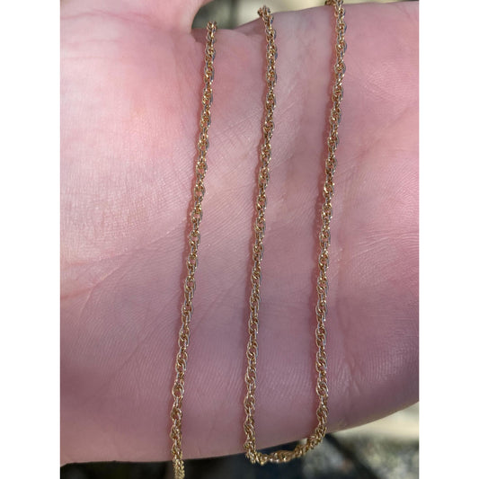 Vintage Solid 14k Yellow Gold Chain Necklace - 18.5 inches