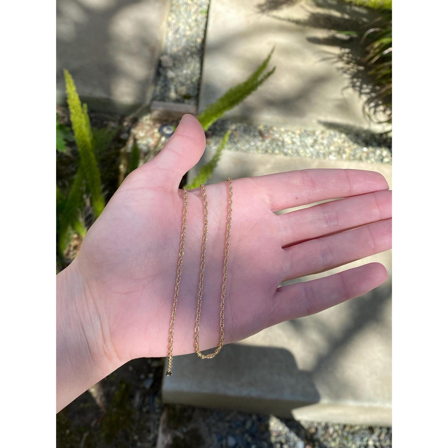 Vintage Solid 14k Yellow Gold Chain Necklace - 18.5 inches