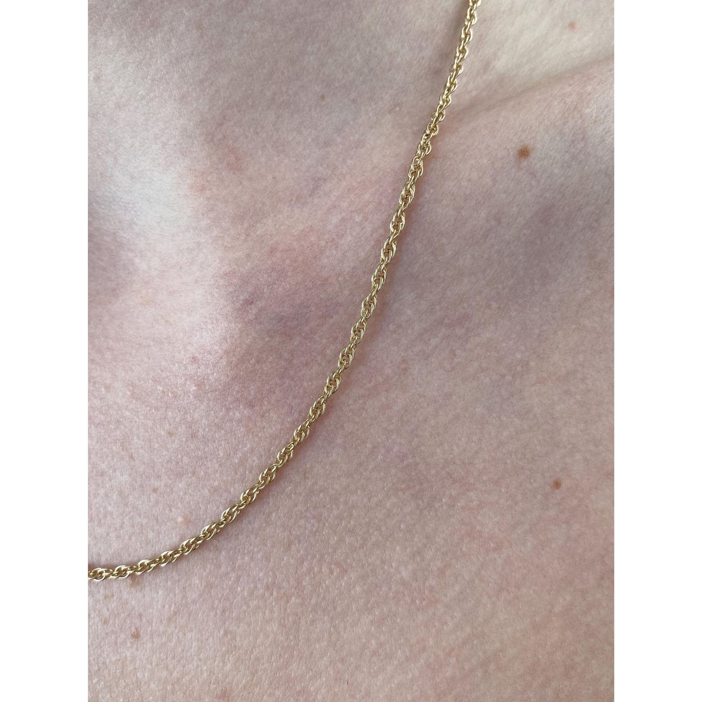 Vintage Solid 14k Yellow Gold Chain Necklace - 18.5 inches