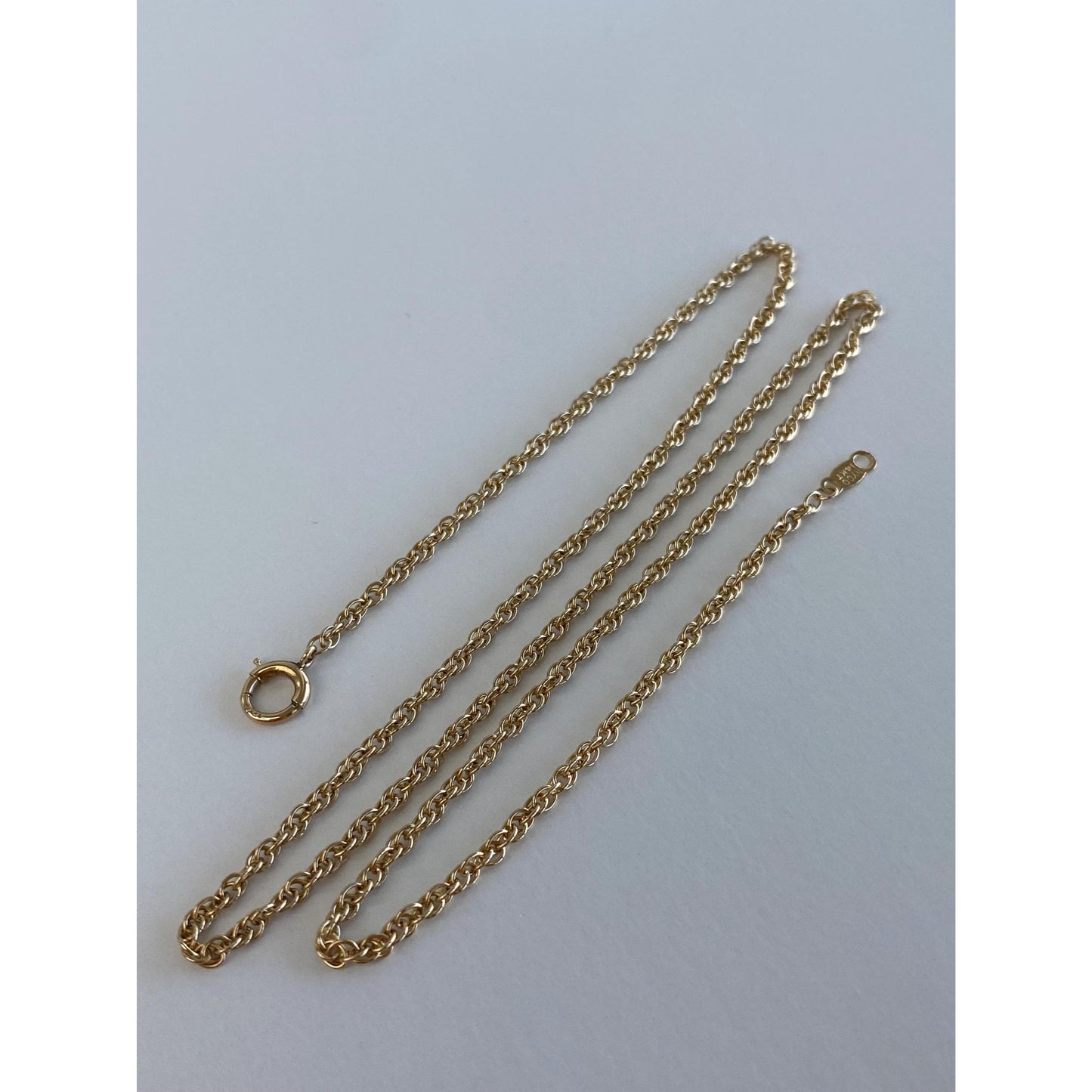 Vintage Solid 14k Yellow Gold Chain Necklace - 18.5 inches