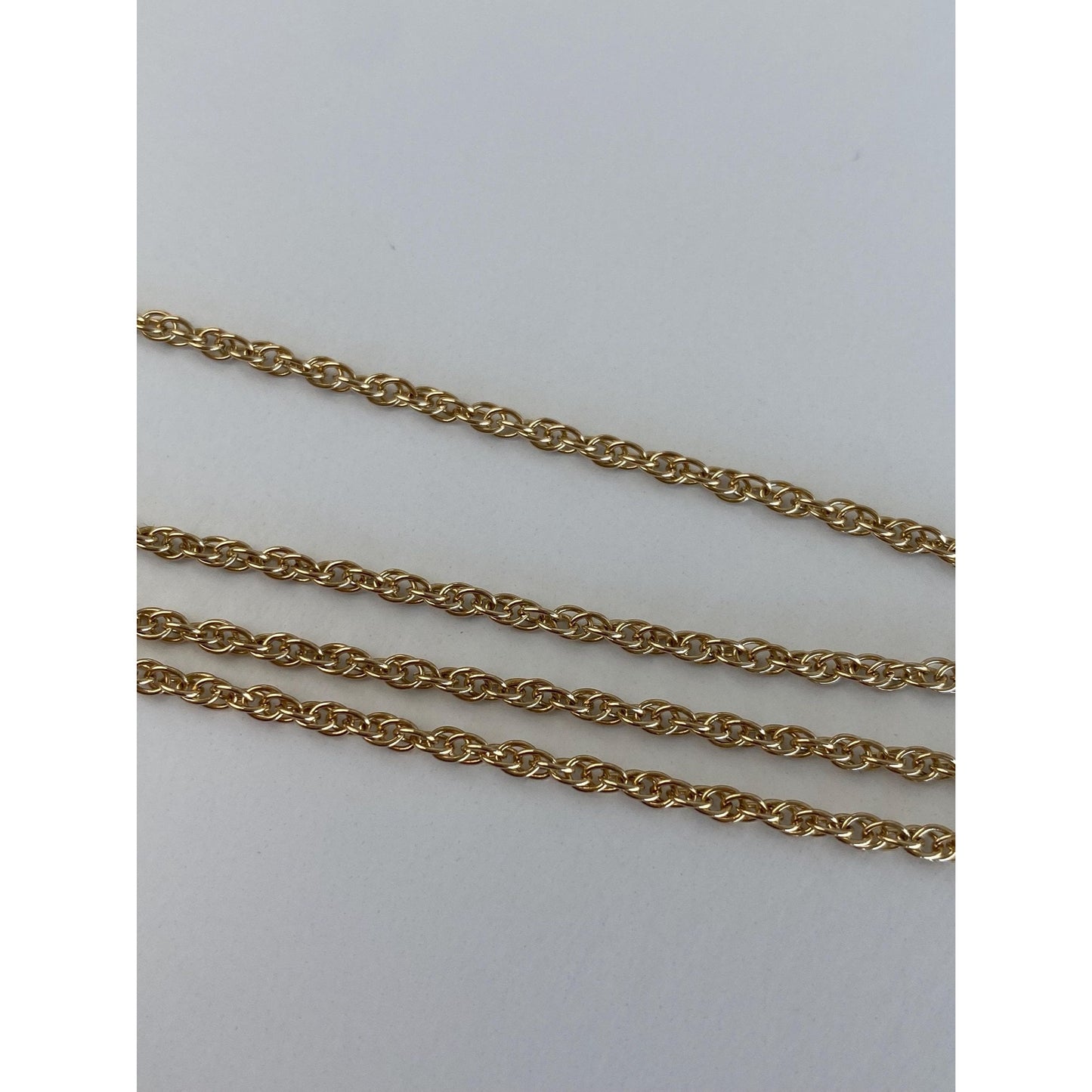 Vintage Solid 14k Yellow Gold Chain Necklace - 18.5 inches