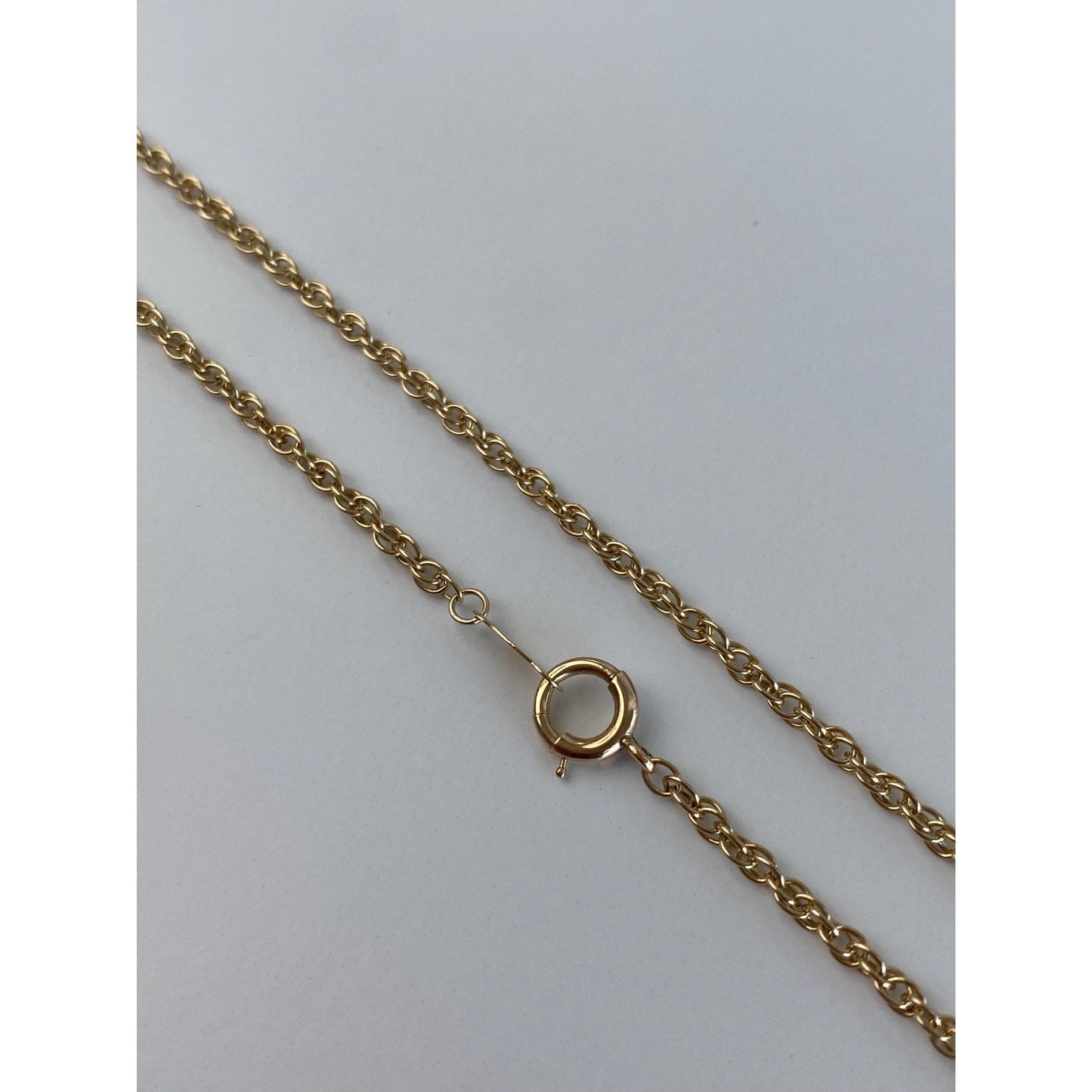 Vintage Solid 14k Yellow Gold Chain Necklace - 18.5 inches