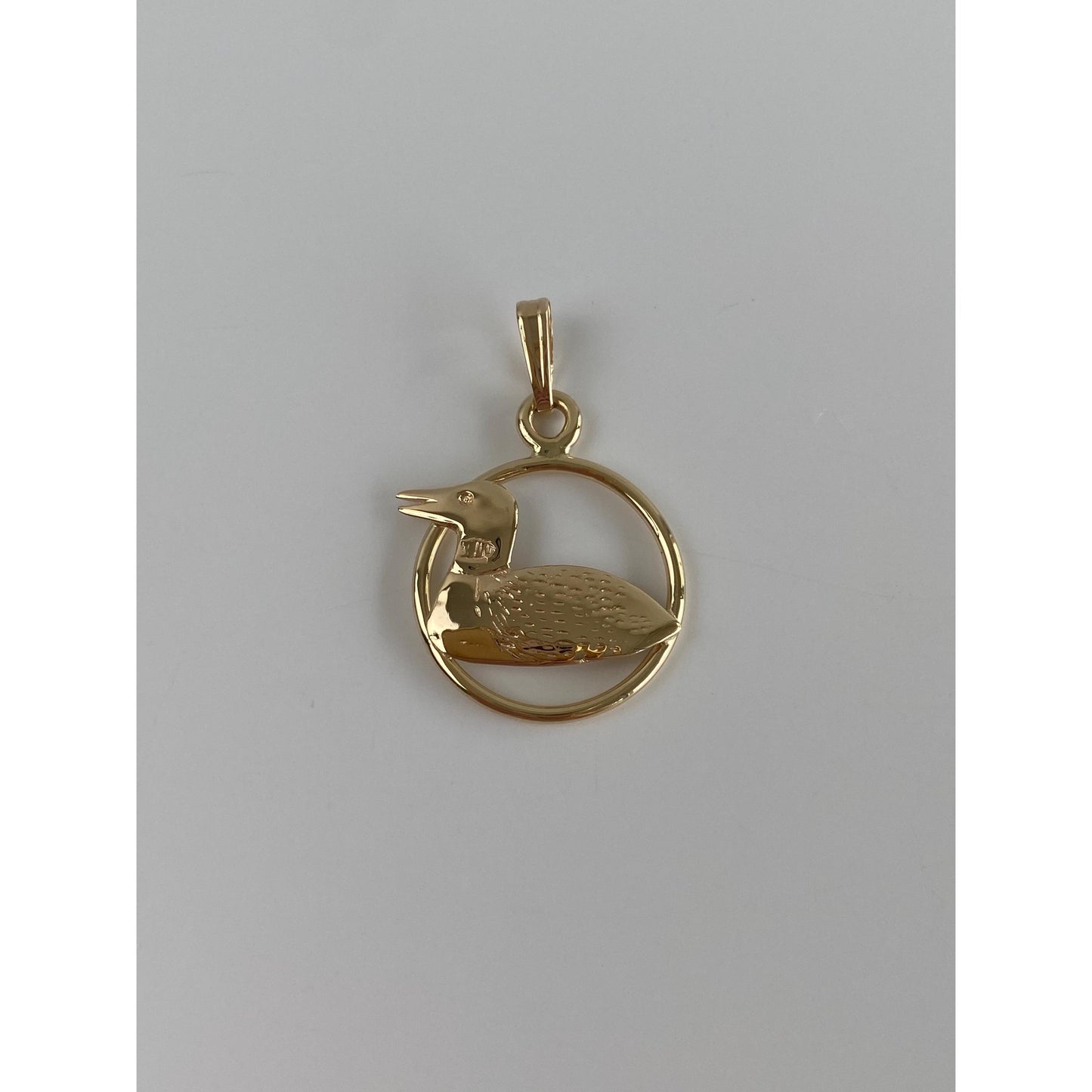 Vintage Solid 14k Yellow Gold Mallard Duck Charm