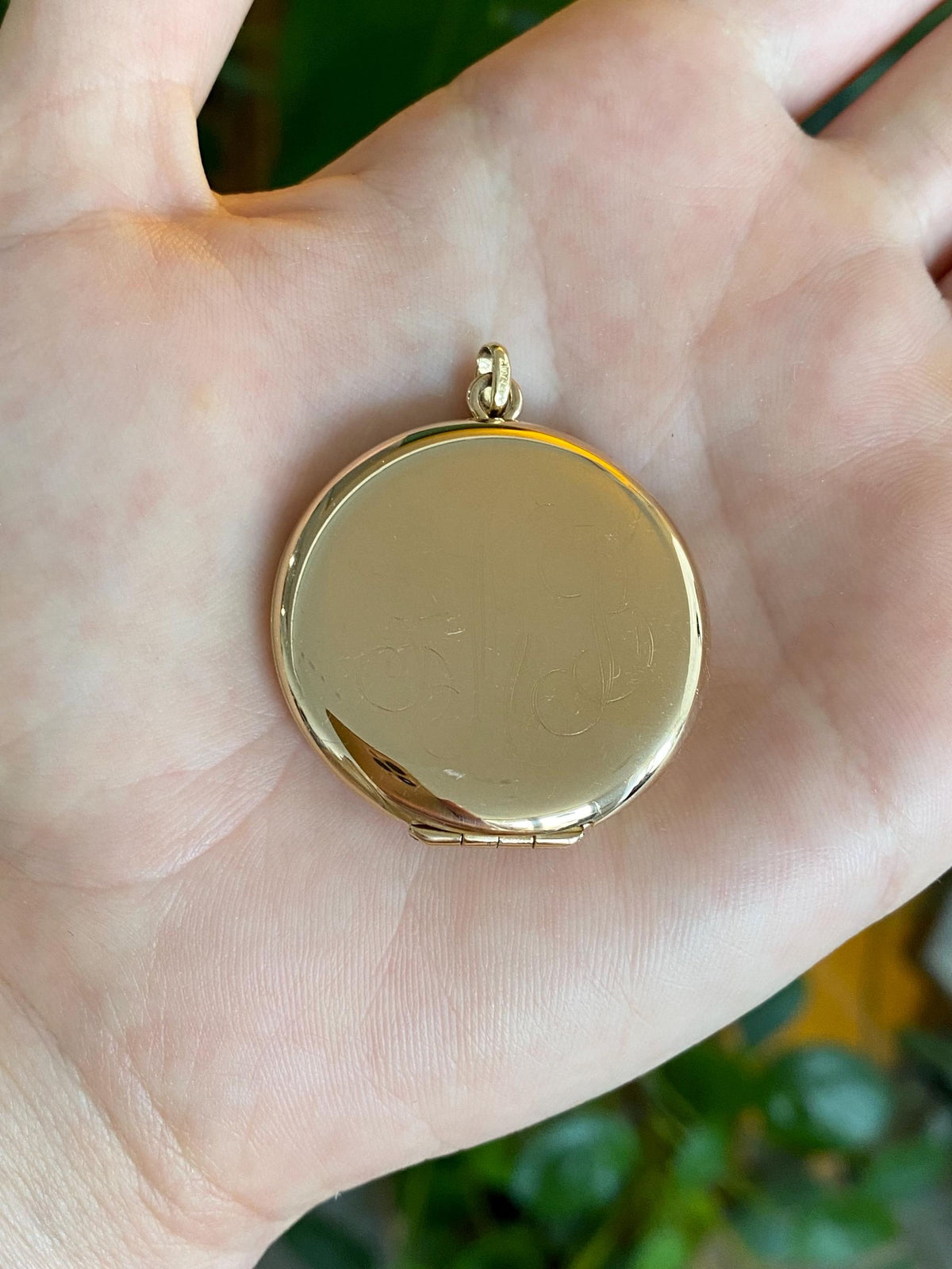 Vintage Solid 14k Yellow Gold Monogram PBK Locket Charm
