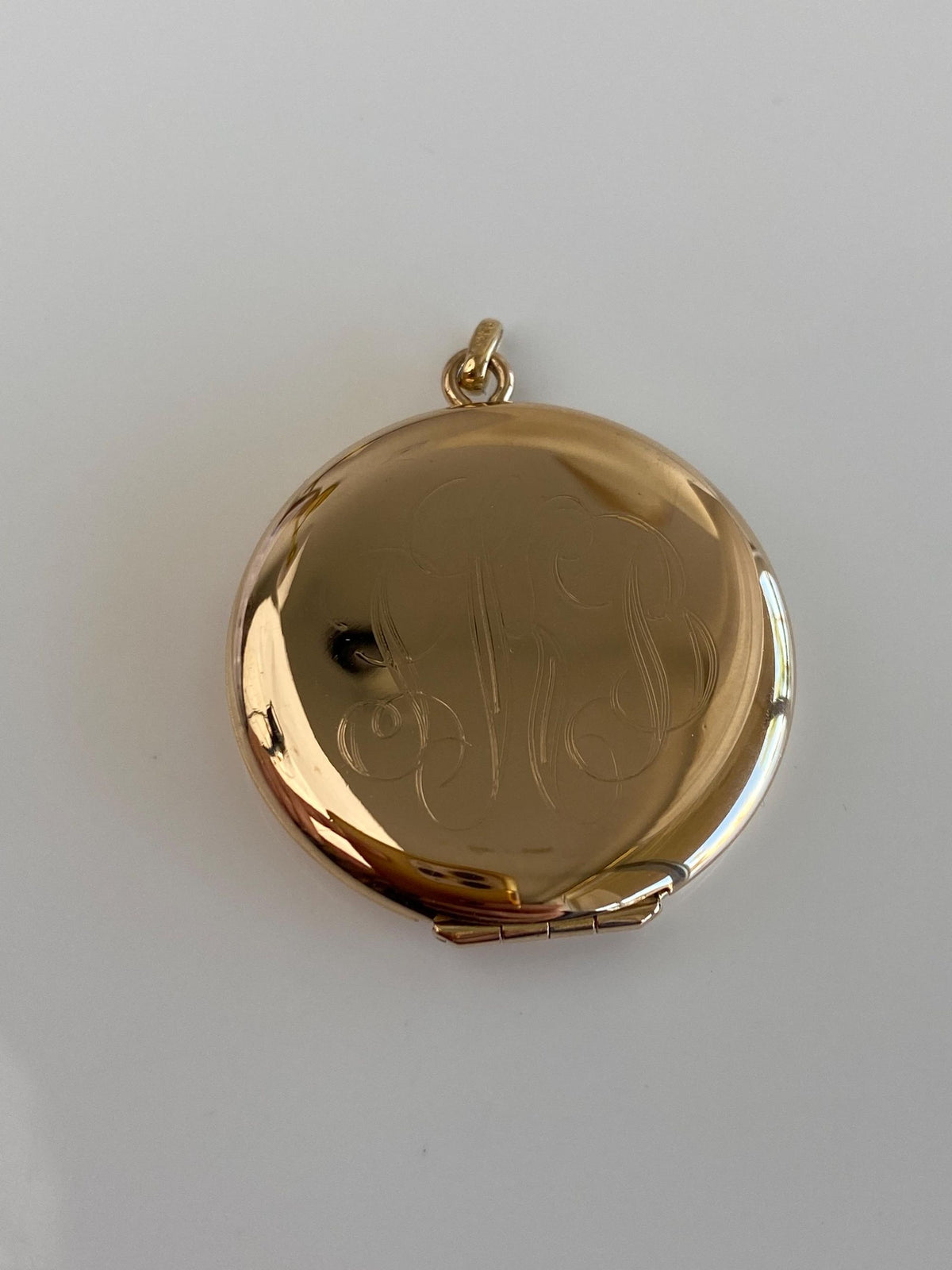 Vintage Solid 14k Yellow Gold Monogram PBK Locket Charm