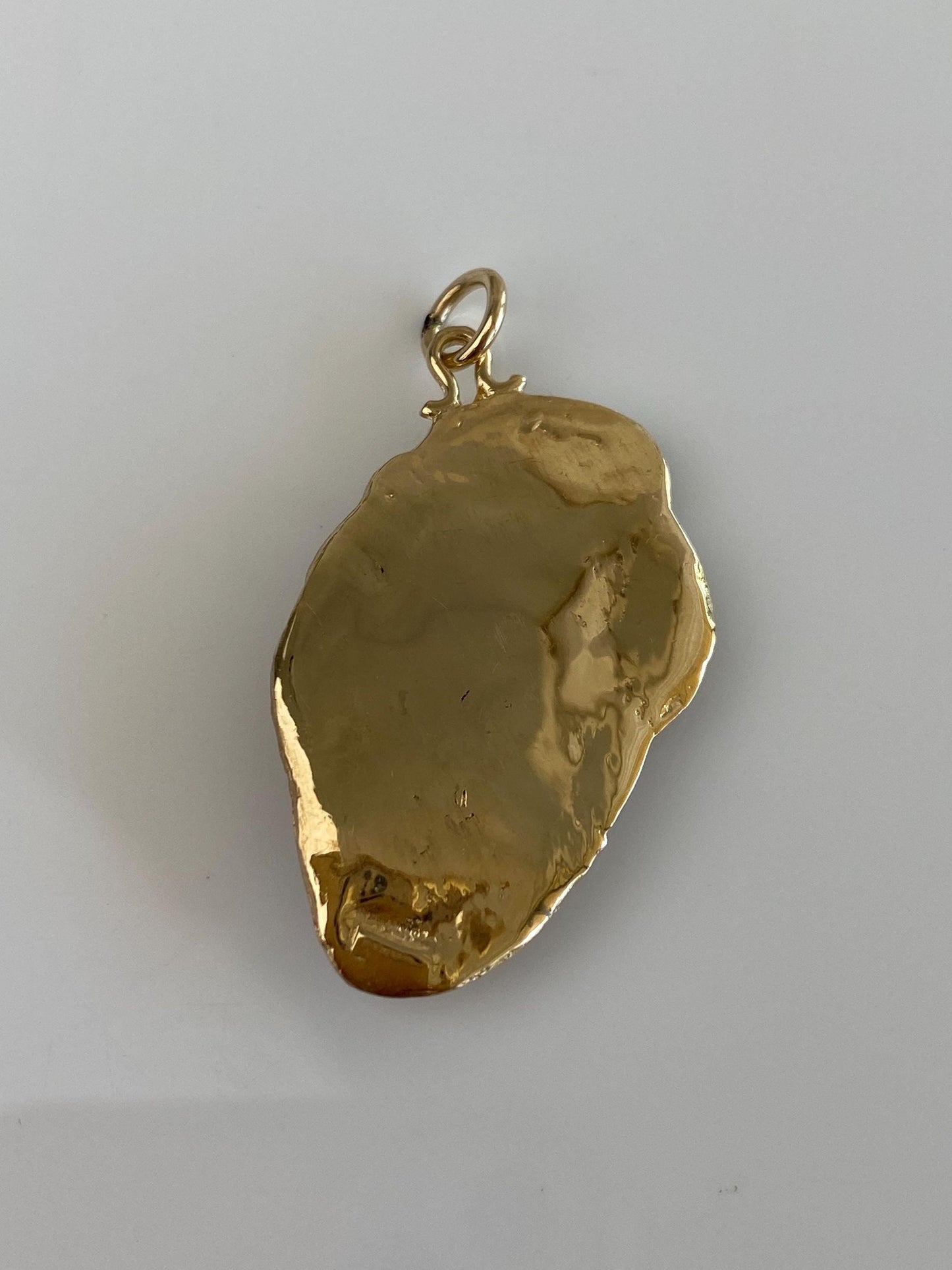 Vintage Solid 14k Yellow Gold Abstract Lady Charm
