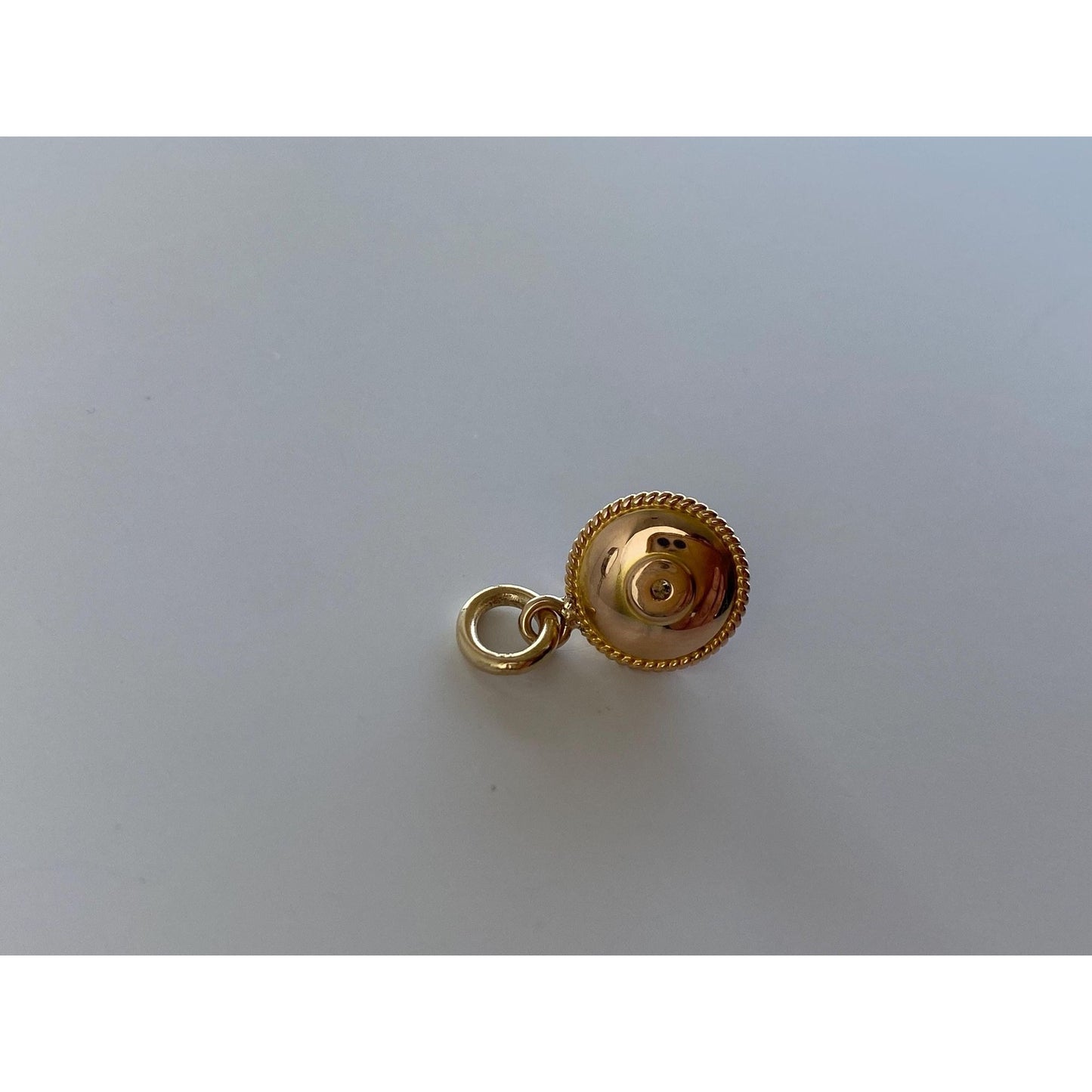 Vintage Solid 14k Yellow Gold Amethyst Cufflink Conversion Charm