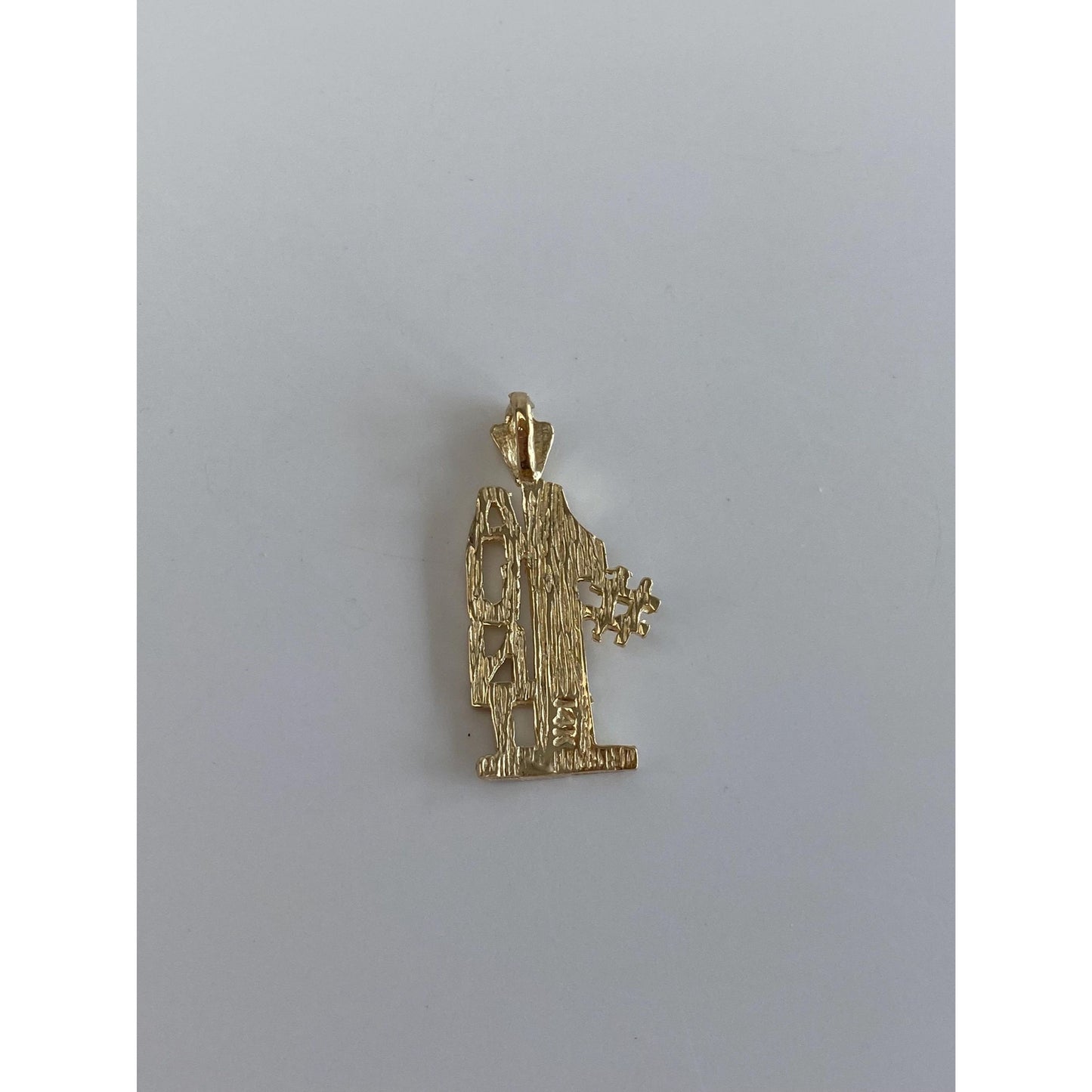 Vintage Solid 14k Yellow Gold Diamond Cut '#1 Aunt' Charm
