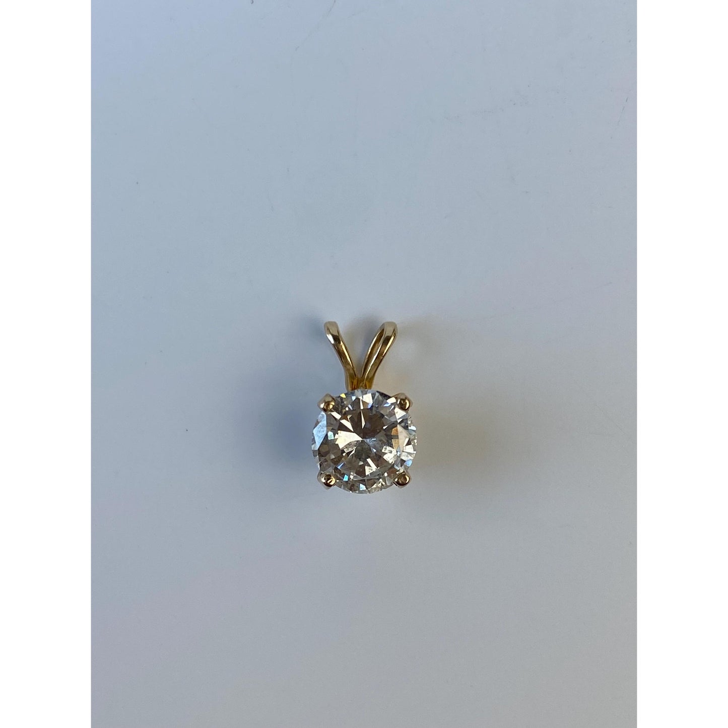 Vintage Solid 14k Yellow Gold Cubic Zirconia Charm