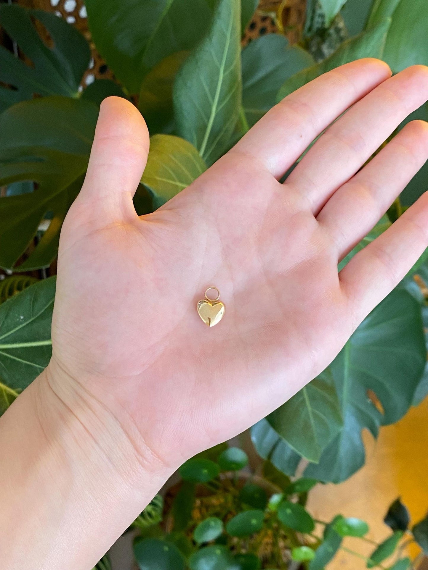 Vintage 14k Yellow Gold Heart Charm