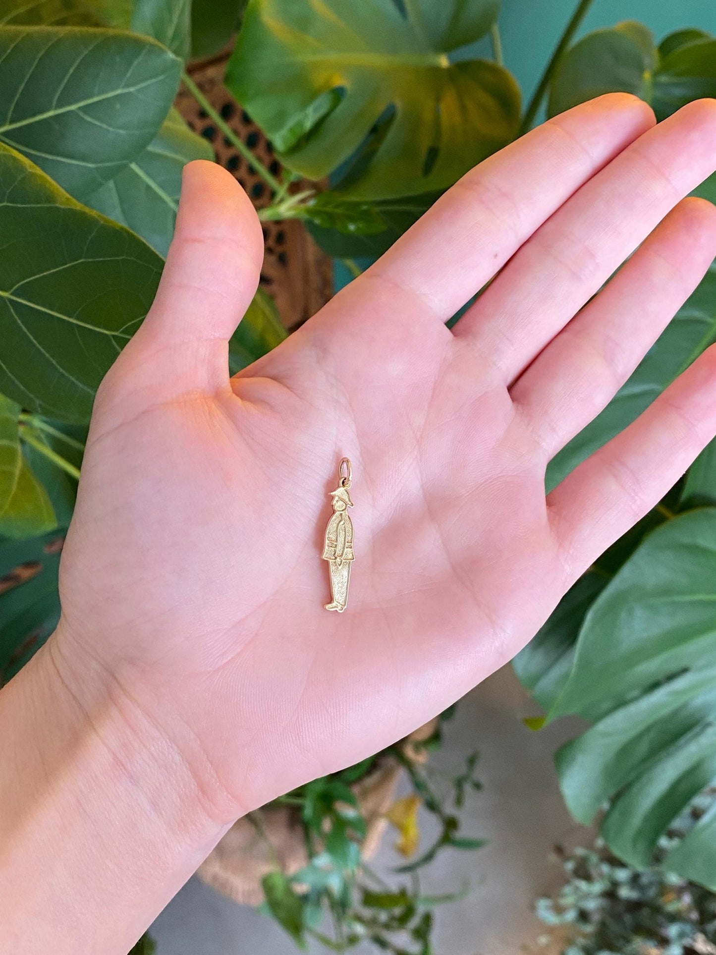 Vintage Solid 9k Yellow Gold English Policeman Charm