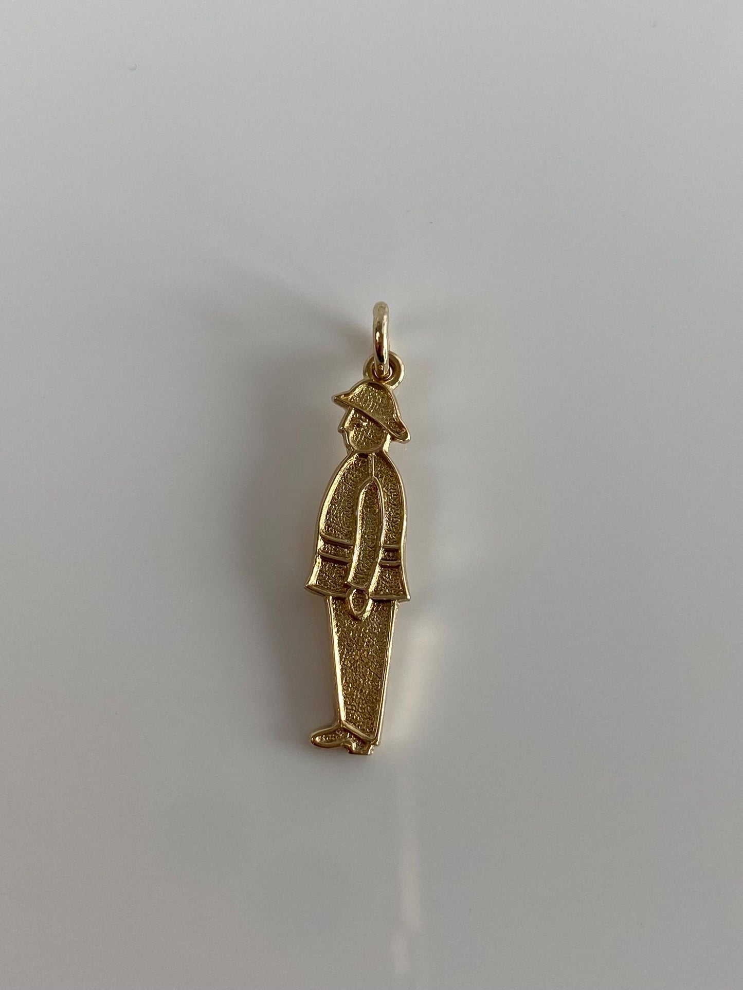 Vintage Solid 9k Yellow Gold English Policeman Charm