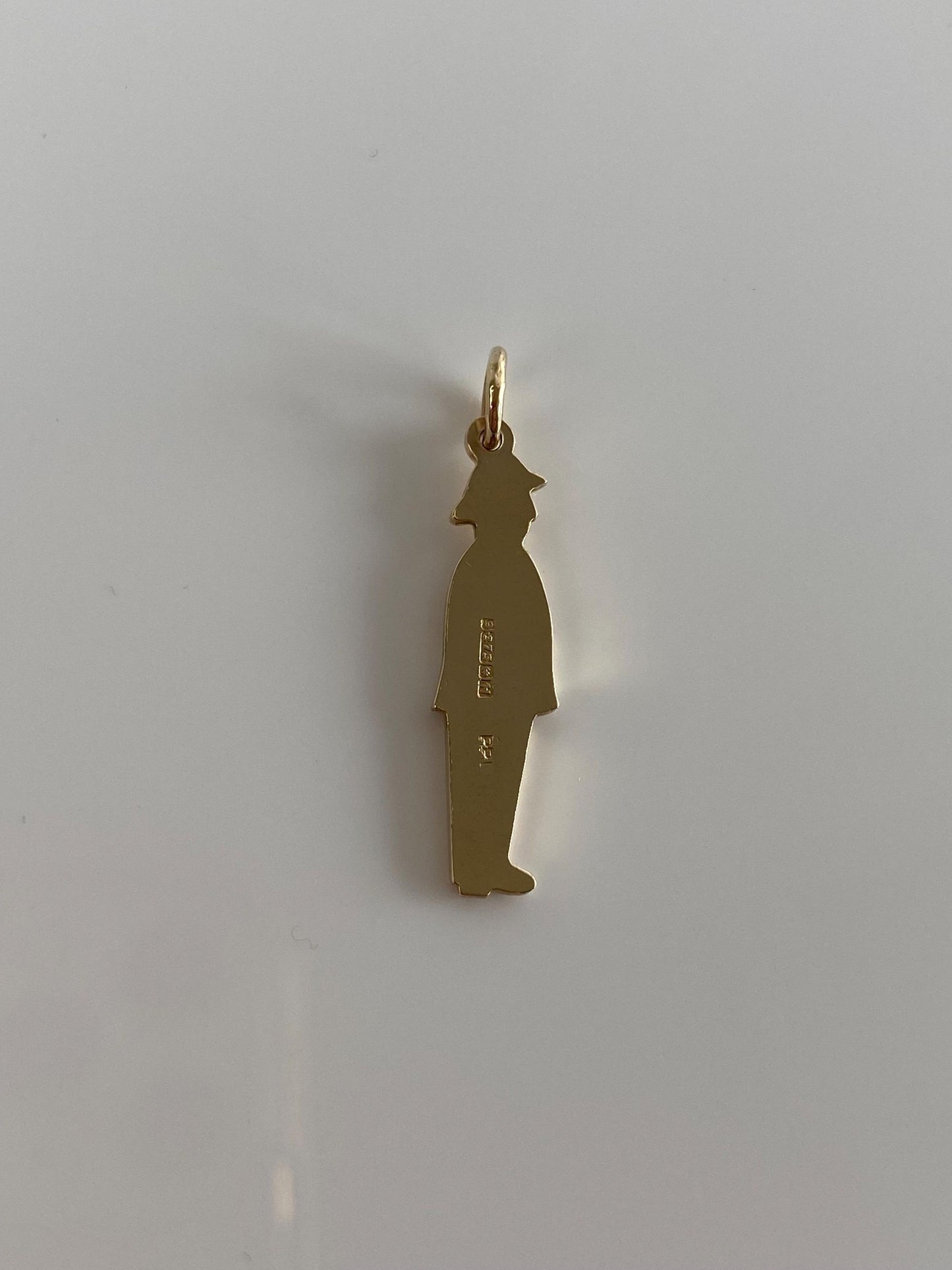 Vintage Solid 9k Yellow Gold English Policeman Charm