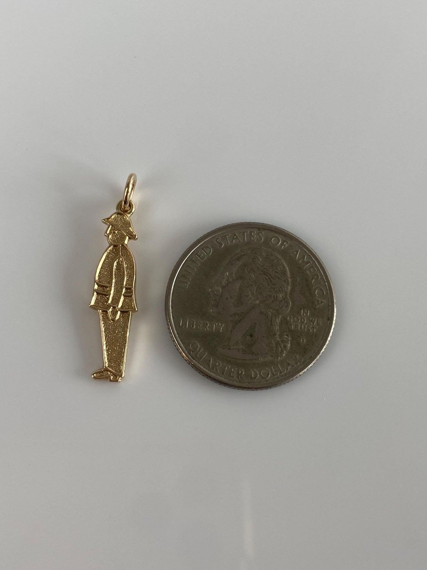 Vintage Solid 9k Yellow Gold English Policeman Charm