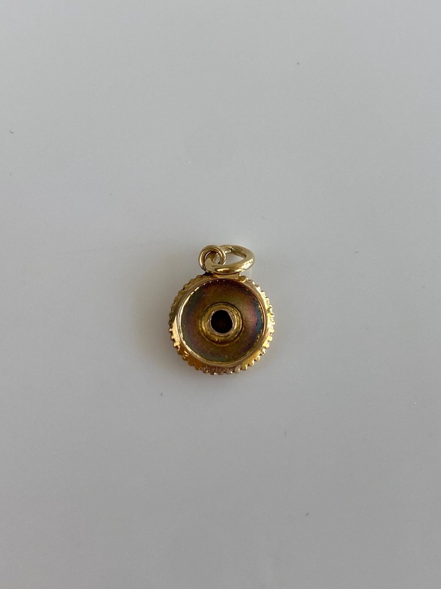 Vintage 18k Yellow Gold Old English Initial 'C' Tie Tack Conversion Charm
