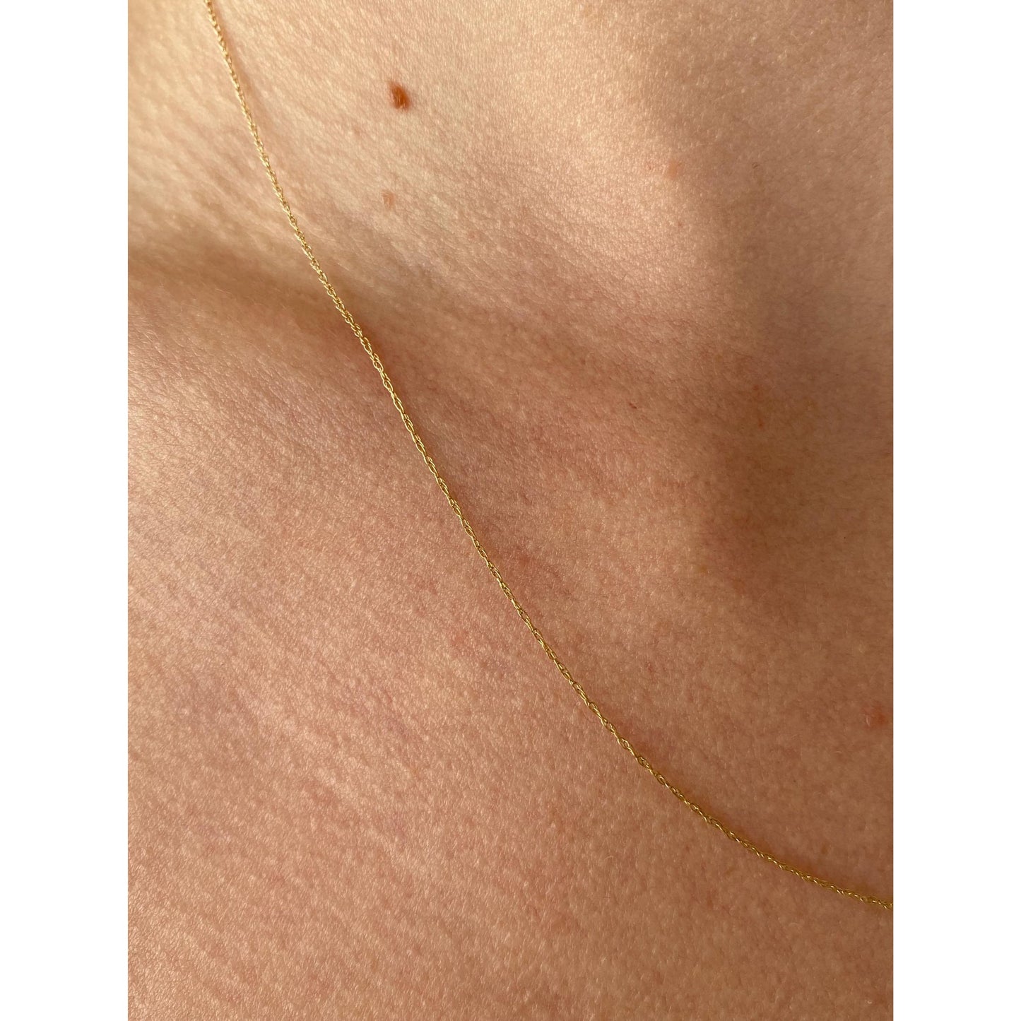 Vintage Solid 10k Yellow Gold Dainty Chain Necklace - 18.25 inches