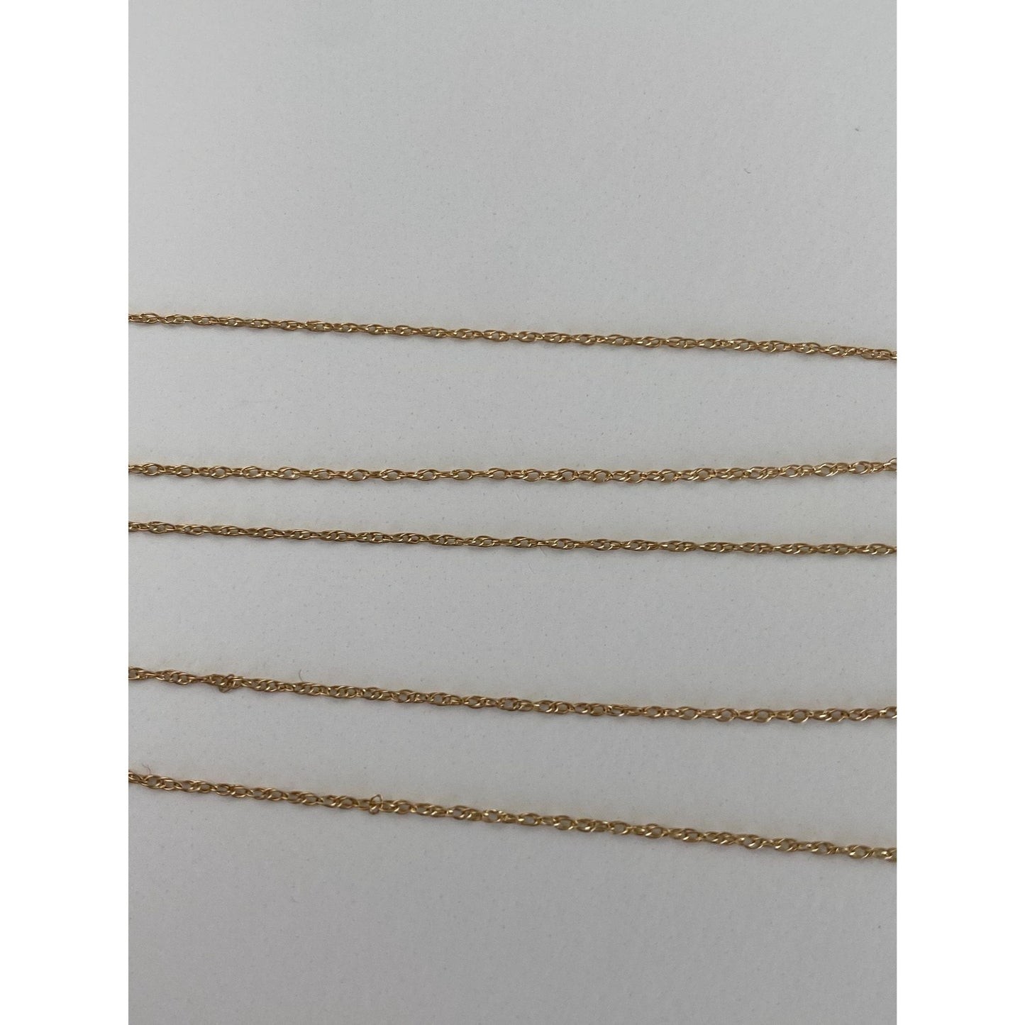 Vintage Solid 10k Yellow Gold Dainty Chain Necklace - 18.25 inches