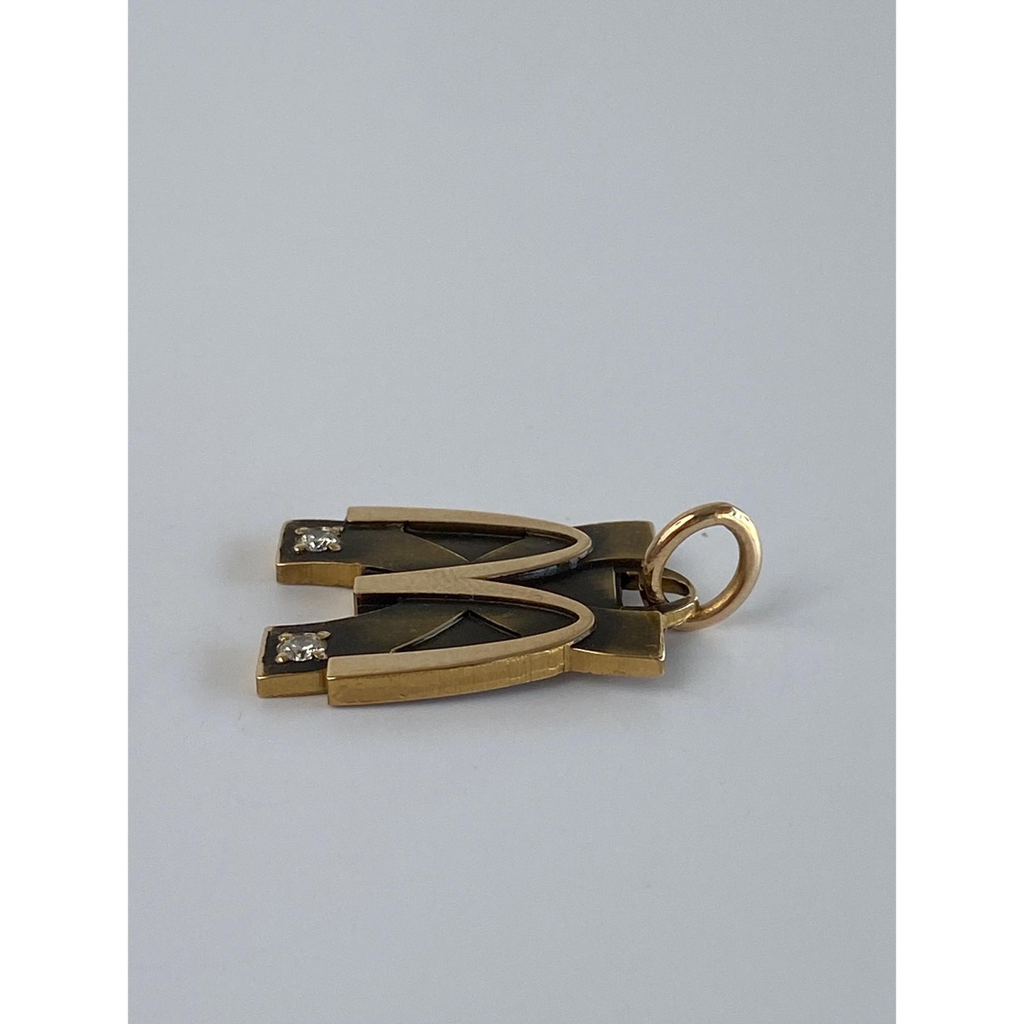 Vintage Solid 10k Yellow Gold Diamond McDonalds Charm