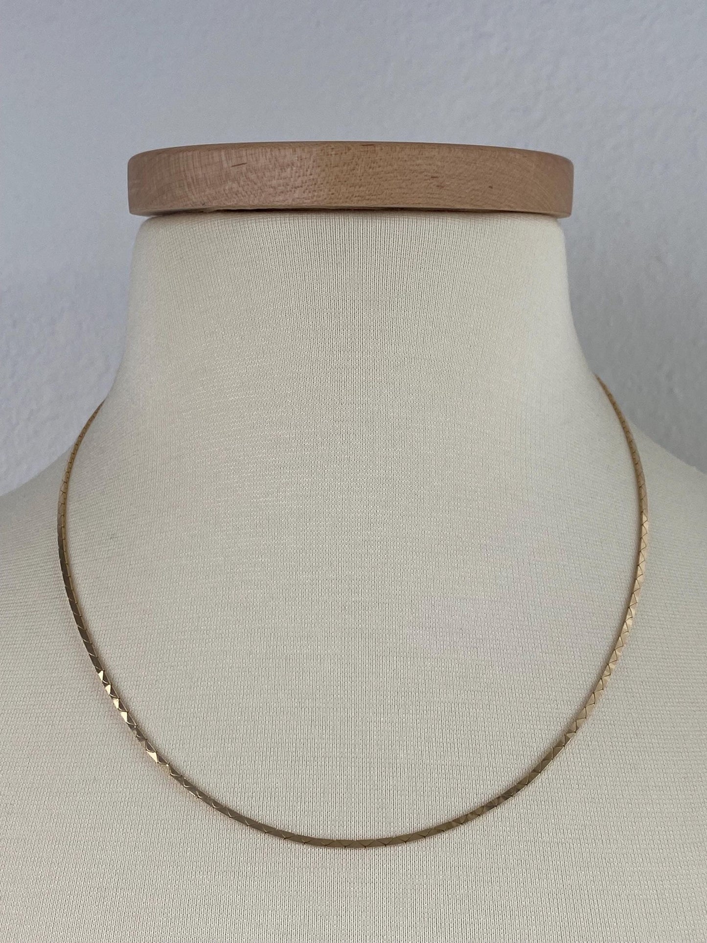 Vintage Solid 14k Yellow Gold Triangle Link Chain Necklace - 19.75 inches