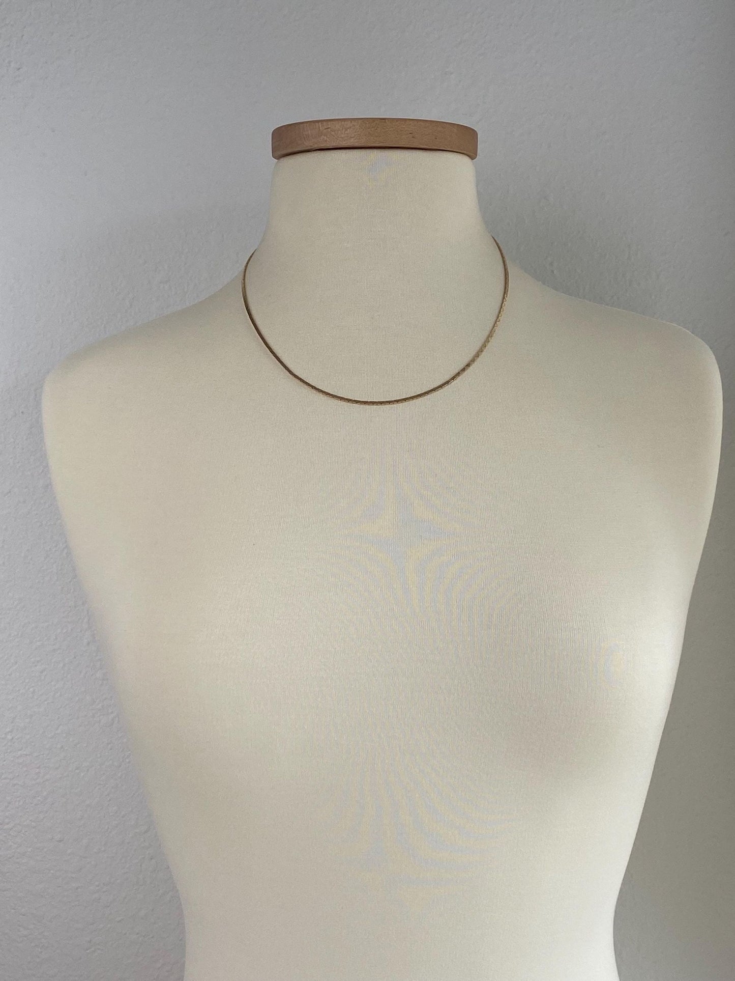 Vintage Solid 14k Yellow Gold Triangle Link Chain Necklace - 19.75 inches