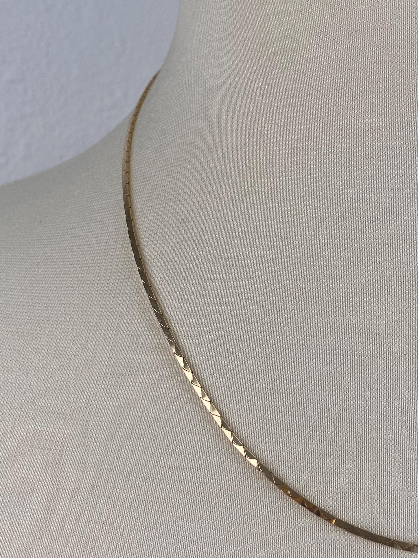 Vintage Solid 14k Yellow Gold Triangle Link Chain Necklace - 19.75 inches