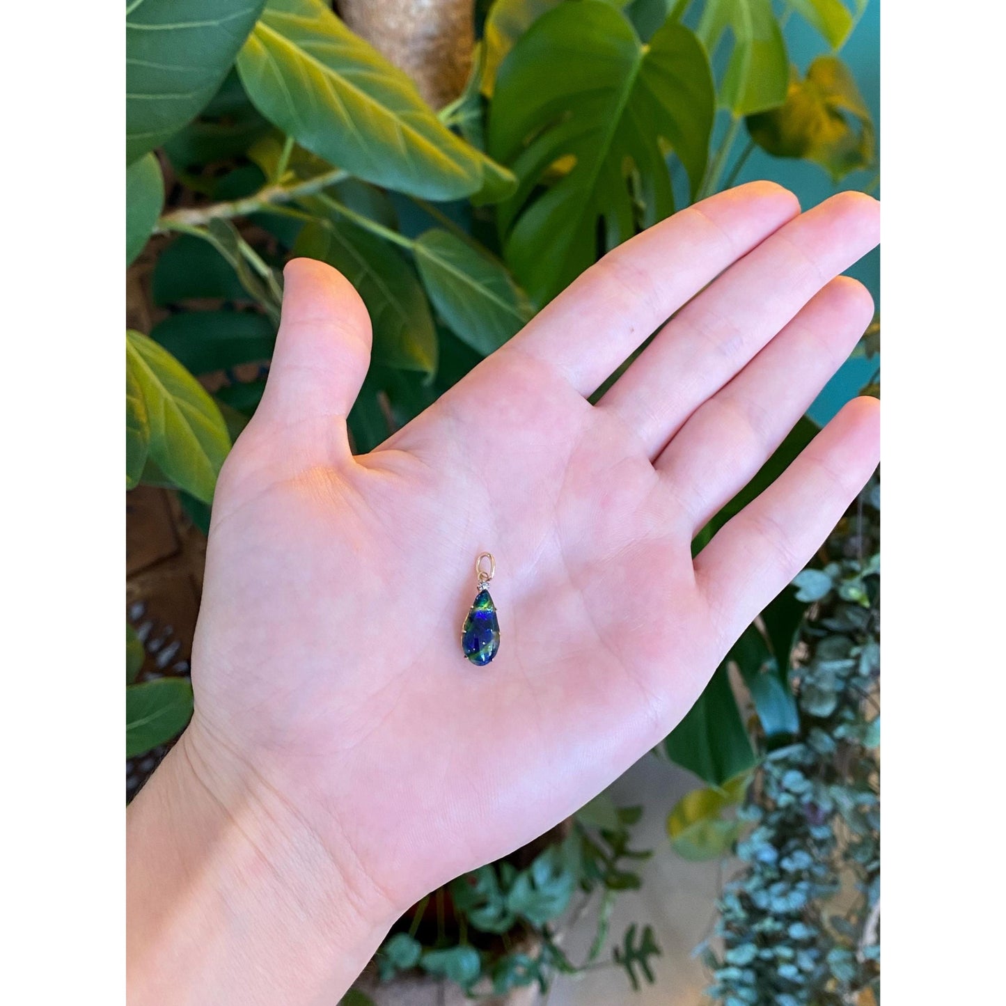 Vintage Solid 10k Yellow Gold Clear Cubic Zirconia Stick Pin Conversion Charm