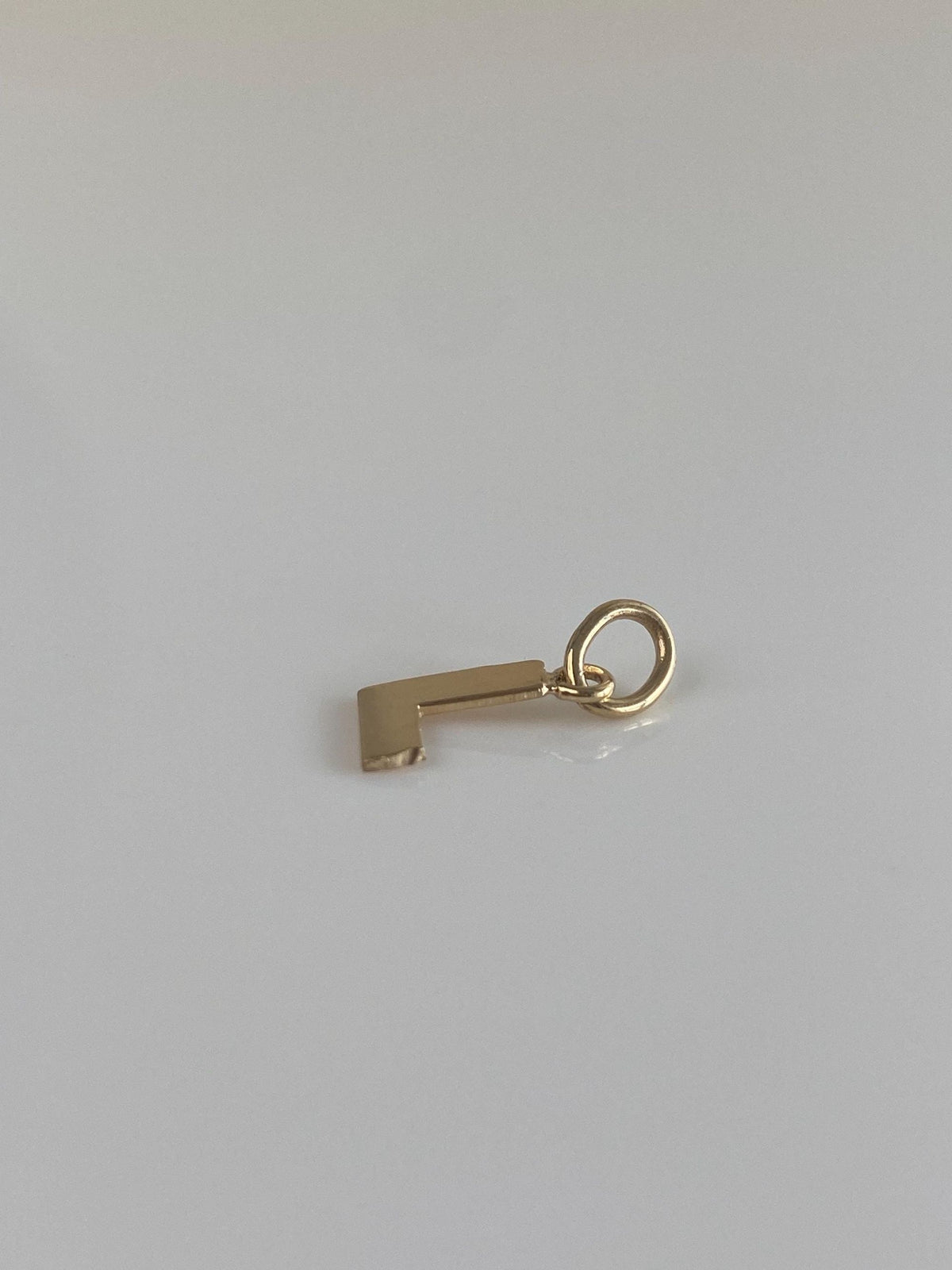 Solid 14k Yellow Gold Initial 'L' Charm