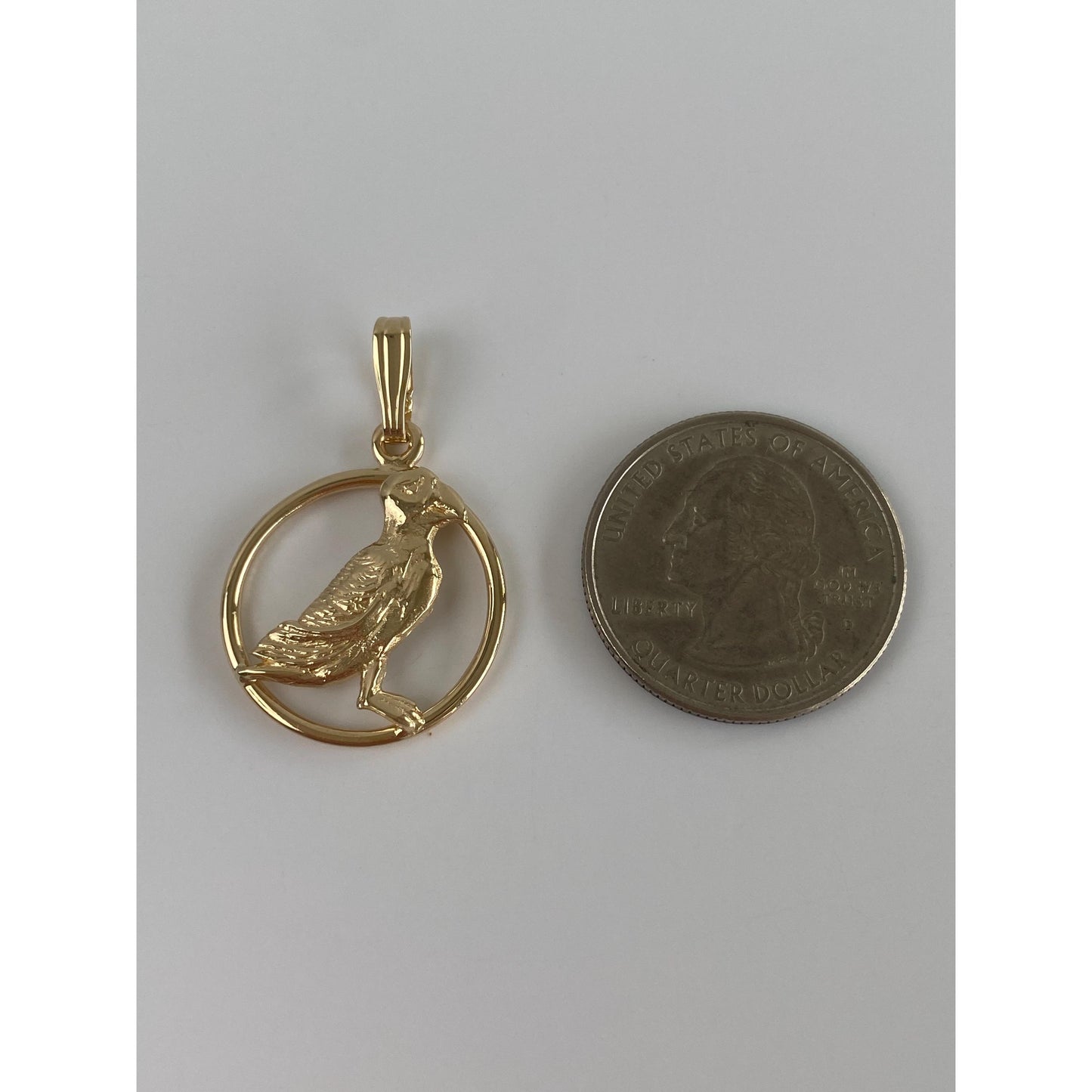 Vintage Solid 14k Yellow Gold Bird Charm