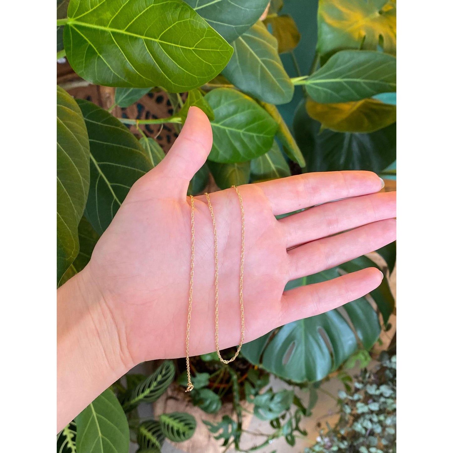 Vintage Solid 14k Yellow Gold Chain Necklace - 18.25 inches