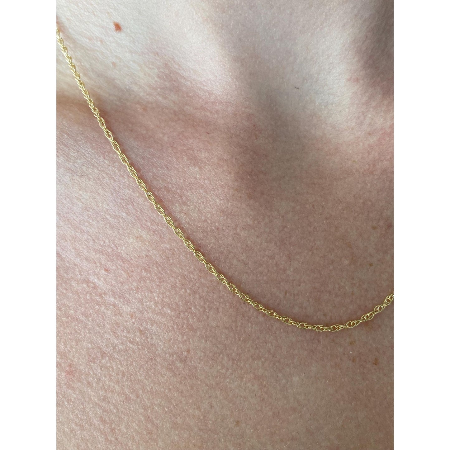 Vintage Solid 14k Yellow Gold Chain Necklace - 18.25 inches