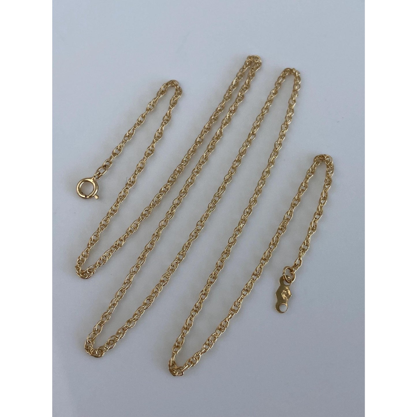 Vintage Solid 14k Yellow Gold Chain Necklace - 18.25 inches