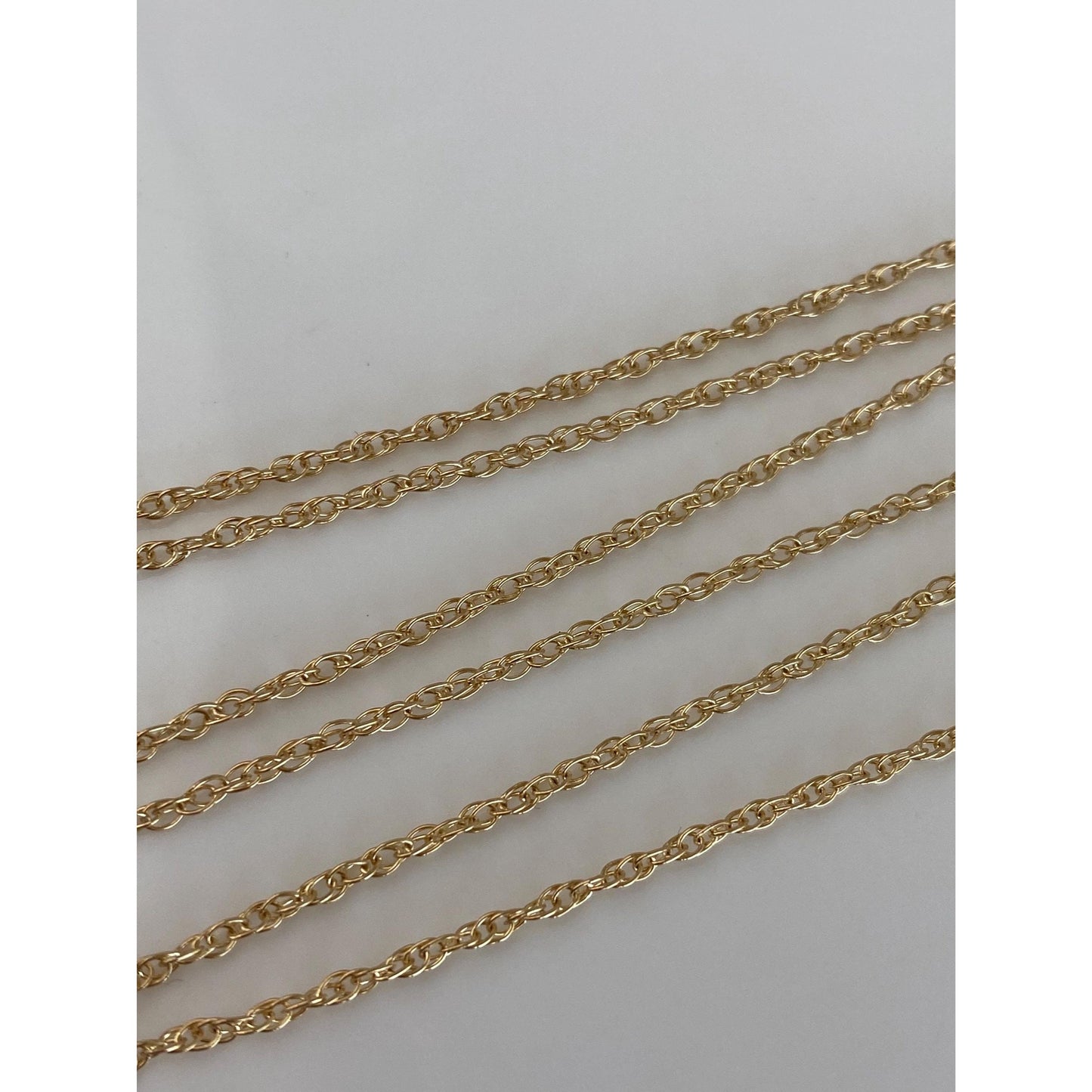 Vintage Solid 14k Yellow Gold Chain Necklace - 18.25 inches