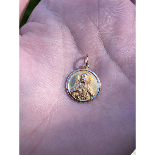 Vintage Solid 10k Yellow Gold Religious Jesus Charm