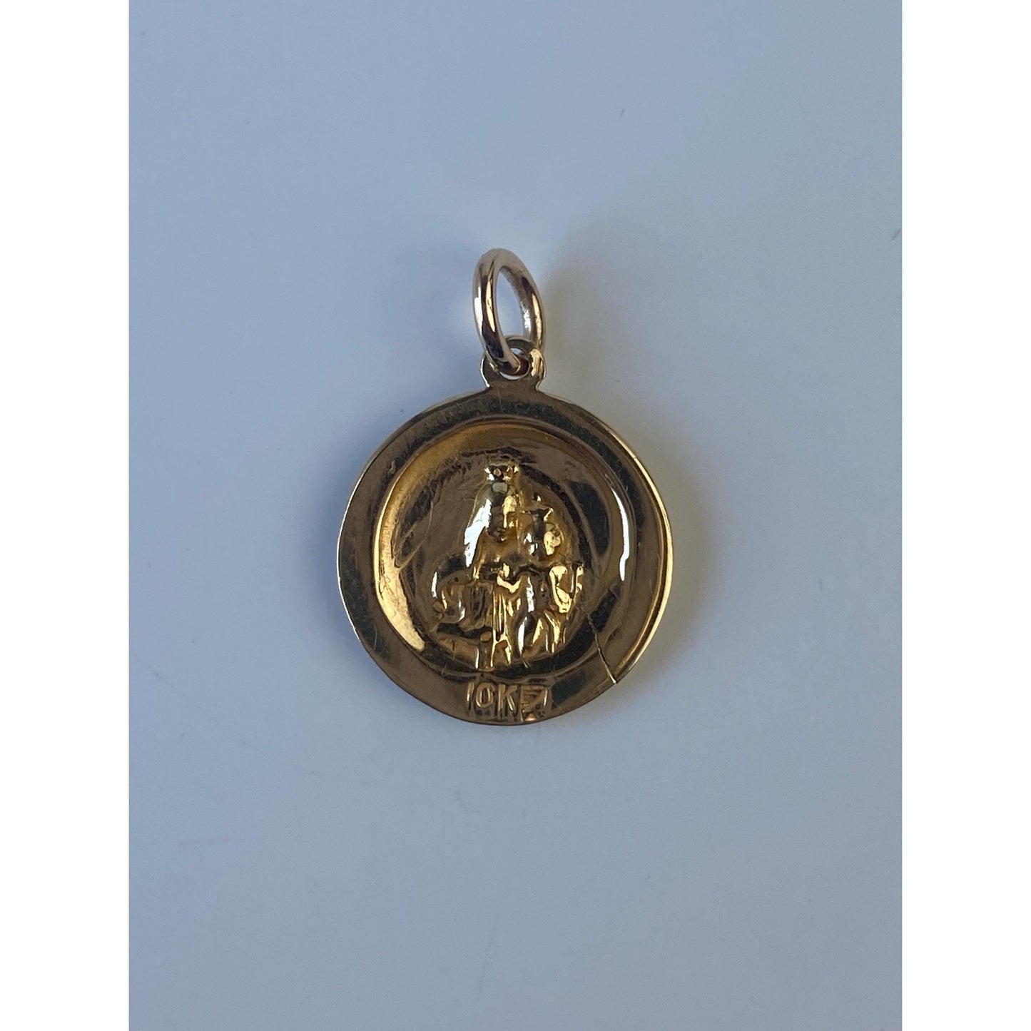 Vintage Solid 10k Yellow Gold Religious Jesus Charm