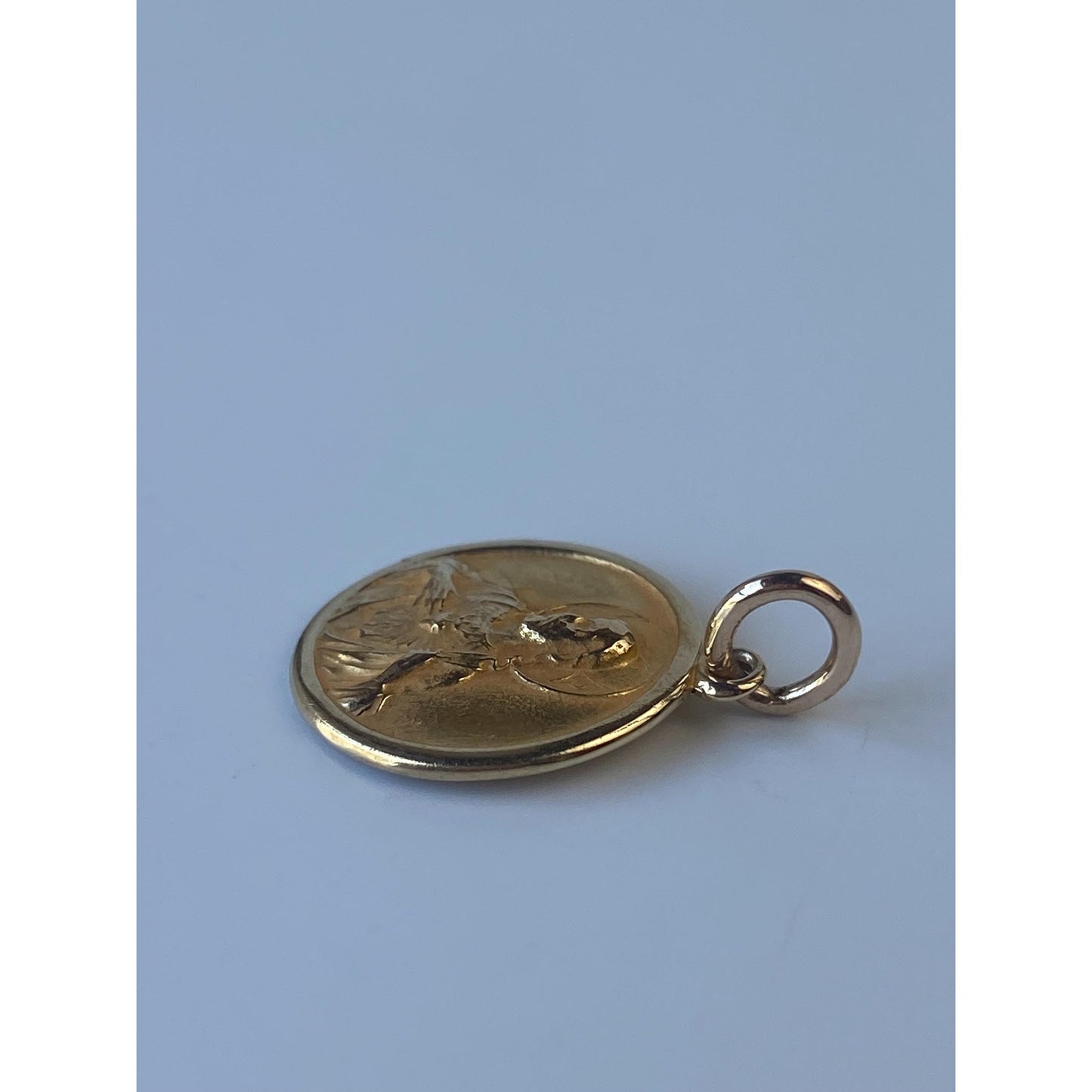 Vintage Solid 10k Yellow Gold Religious Jesus Charm