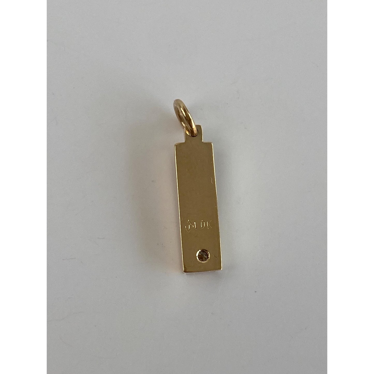 Vintage Solid 10k Yellow Gold Diamond General Electric GE Charm