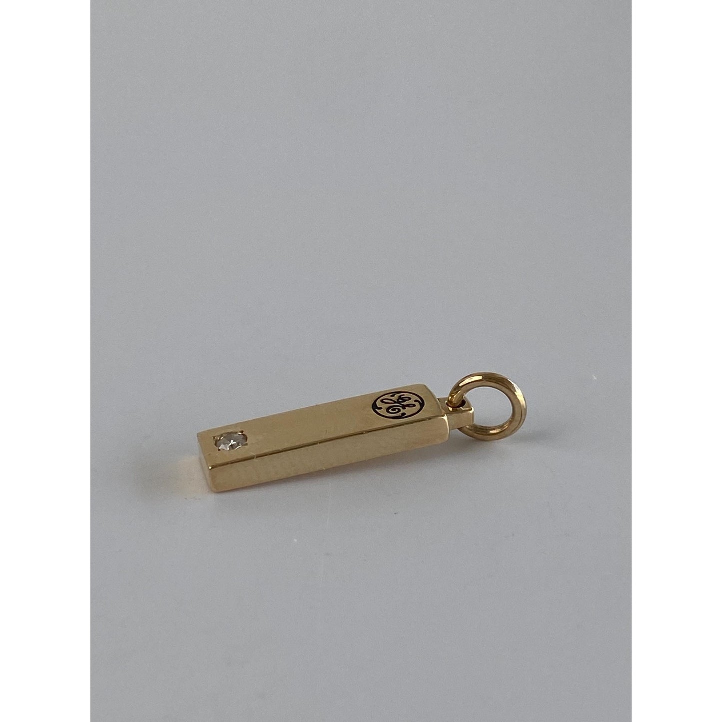 Vintage Solid 10k Yellow Gold Diamond General Electric GE Charm