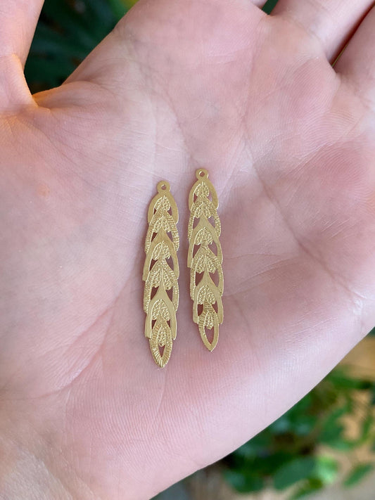 Vintage Solid 14k Yellow Gold Open Work Earring Jackets