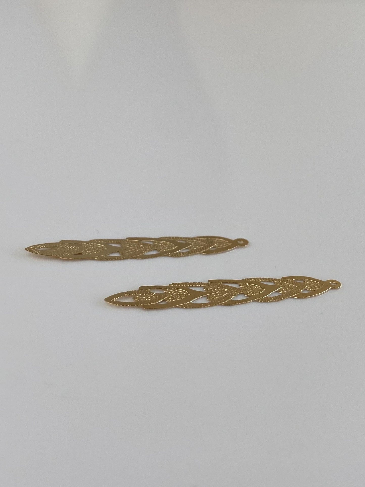 Vintage Solid 14k Yellow Gold Open Work Earring Jackets
