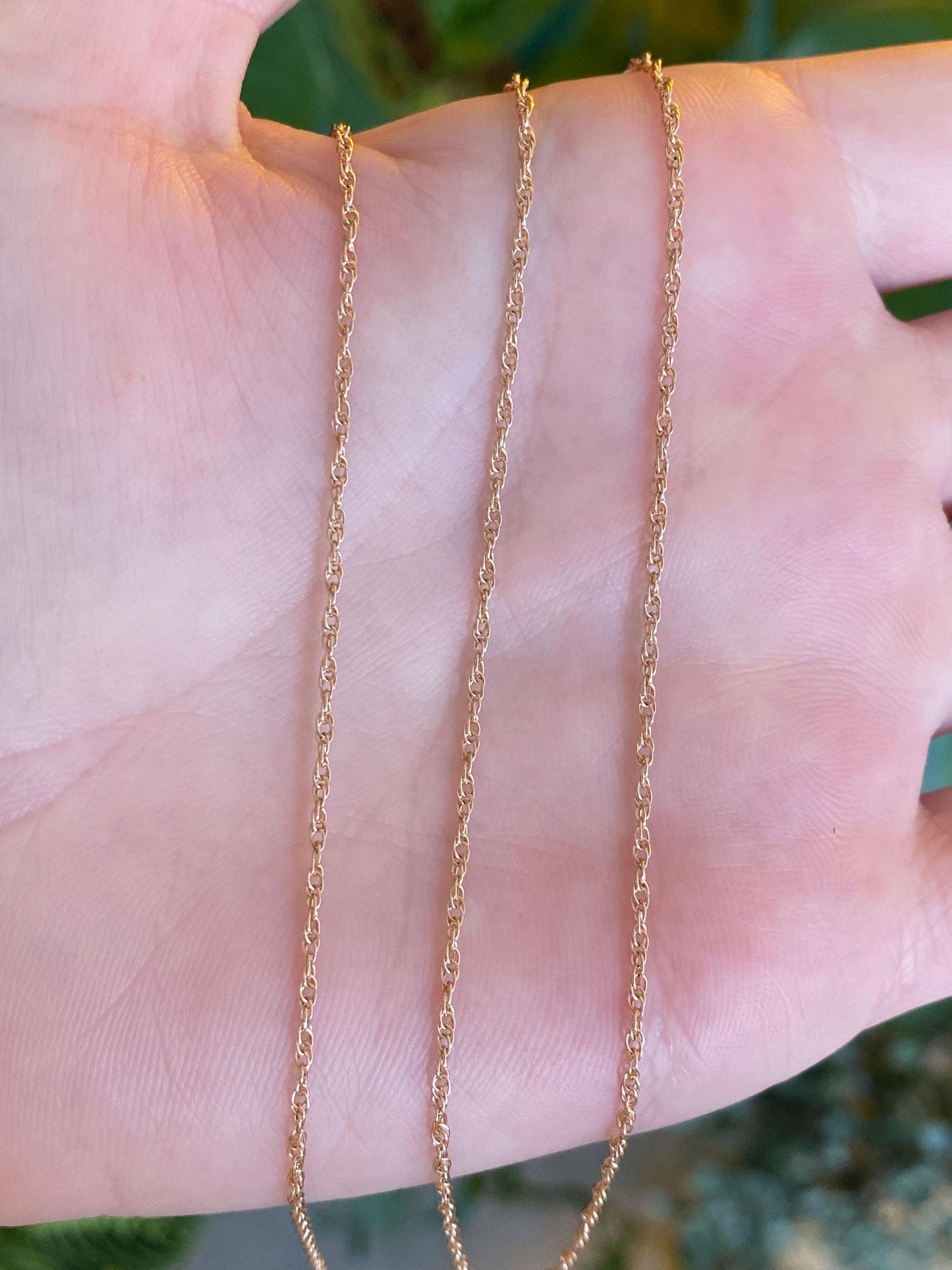 Vintage Solid 14k Rose Gold Chain Necklace - 22 inches