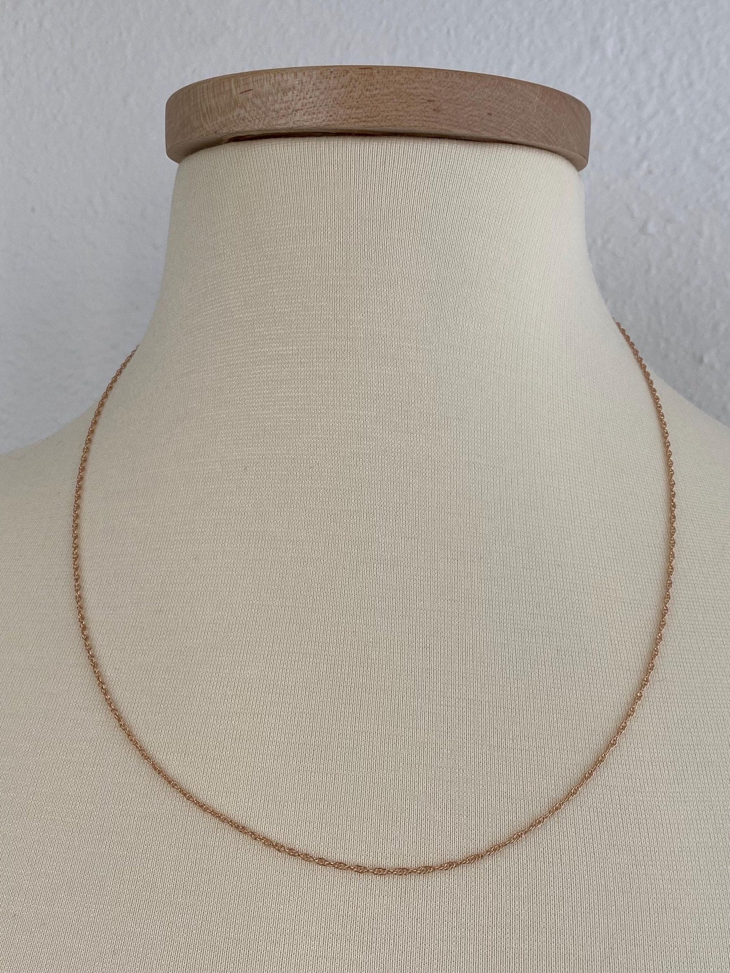 Vintage Solid 14k Rose Gold Chain Necklace - 22 inches