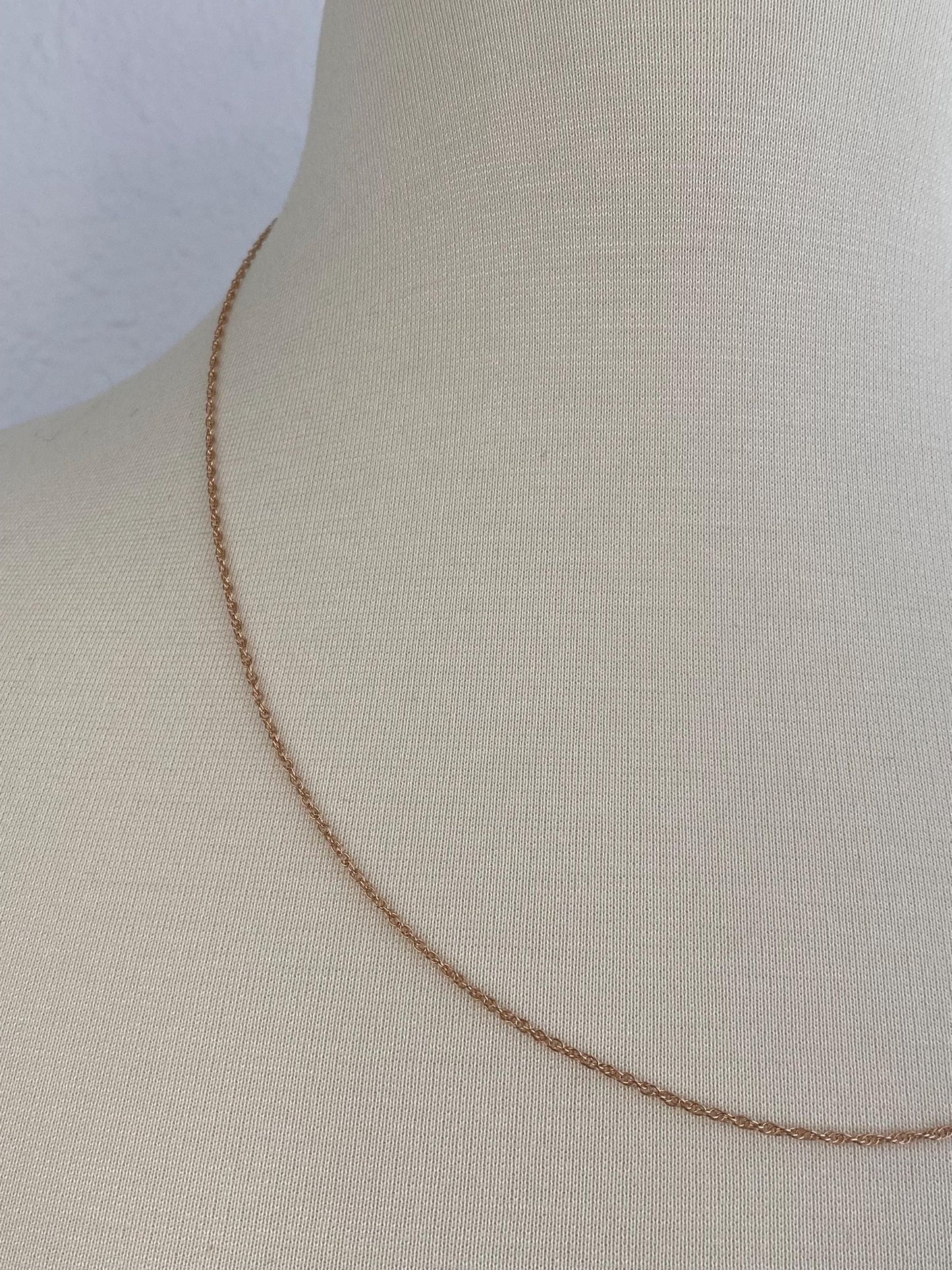 Vintage Solid 14k Rose Gold Chain Necklace - 22 inches