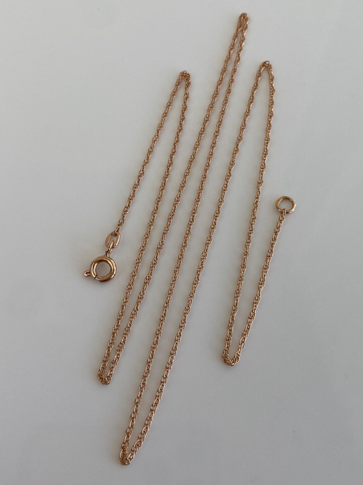 Vintage Solid 14k Rose Gold Chain Necklace - 22 inches
