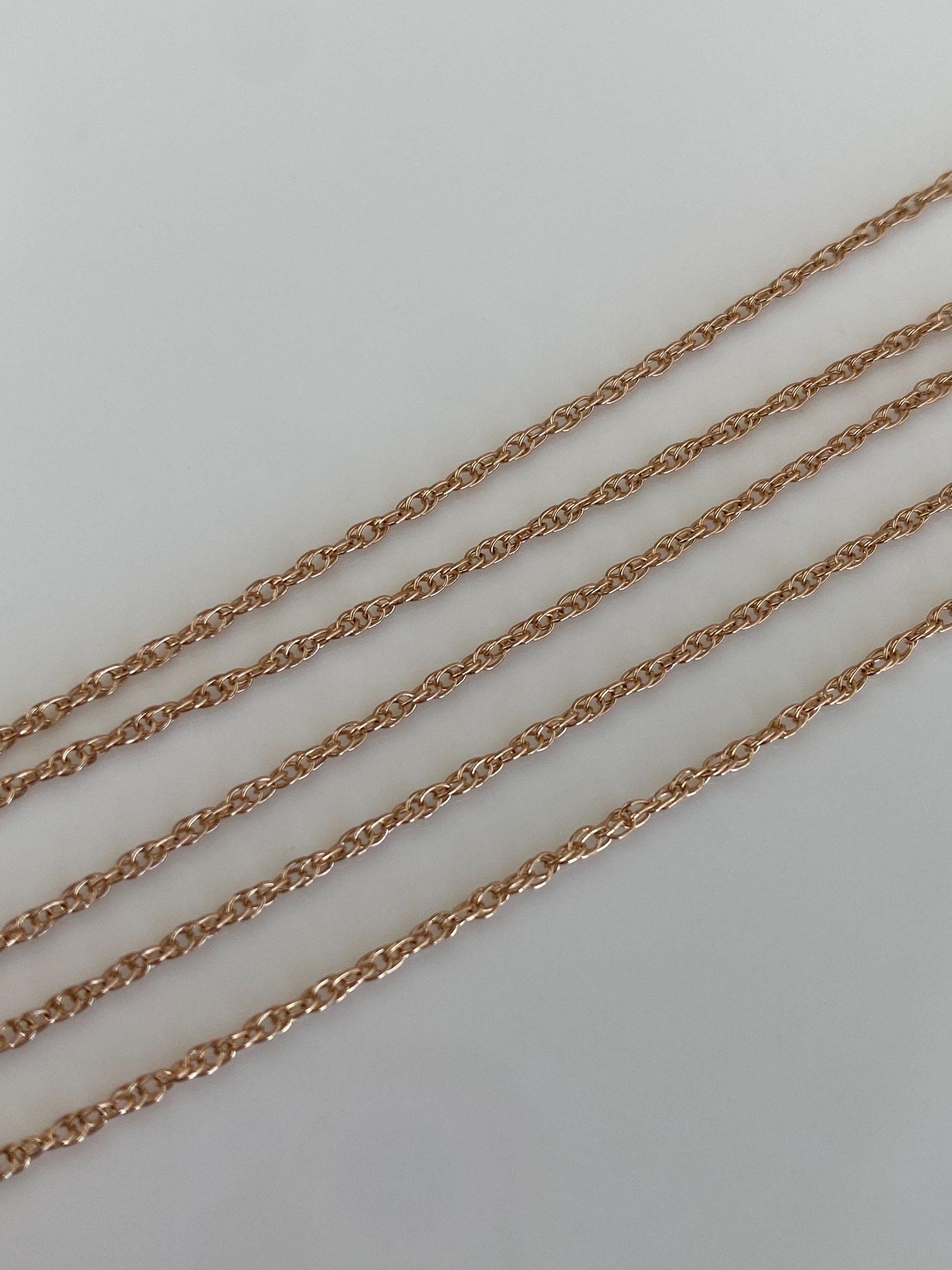 Vintage Solid 14k Rose Gold Chain Necklace - 22 inches