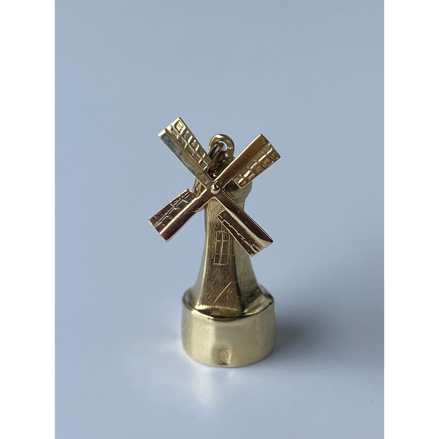 Vintage 14k Yellow Gold Articulated Windmill Charm