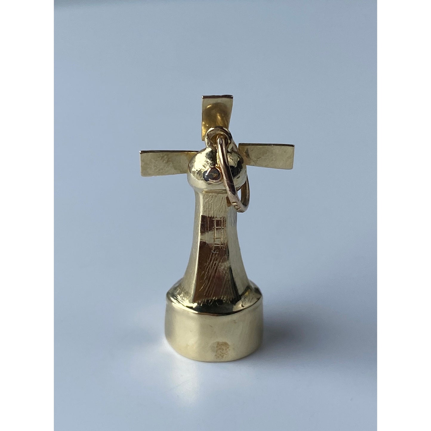 Vintage 14k Yellow Gold Articulated Windmill Charm