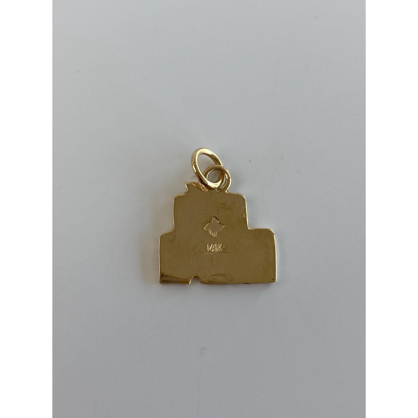 Vintage Solid 14k Yellow Gold Adobe House Charm